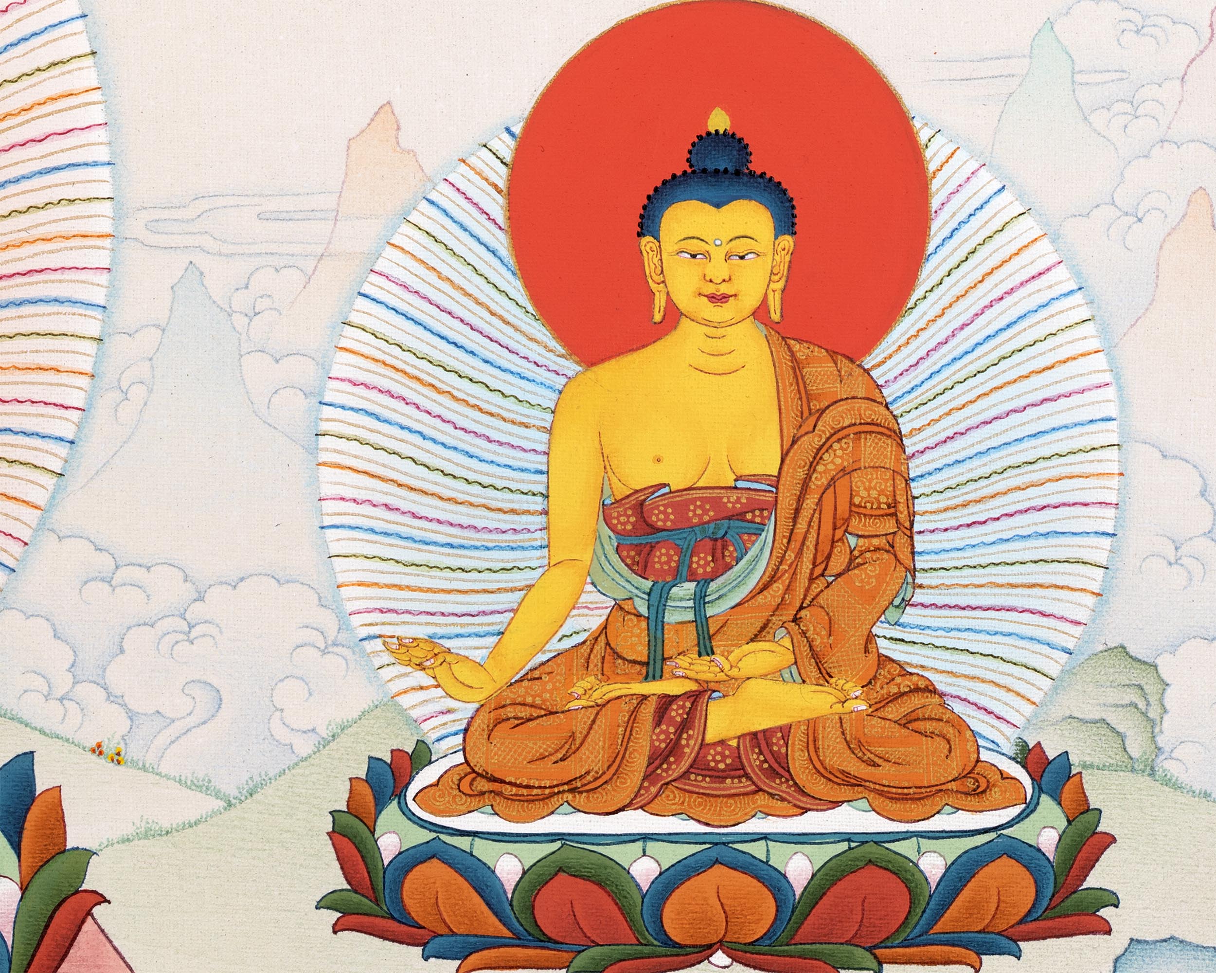8 Medicine Buddhas | Bhaisajyaguru | Thangka Painting