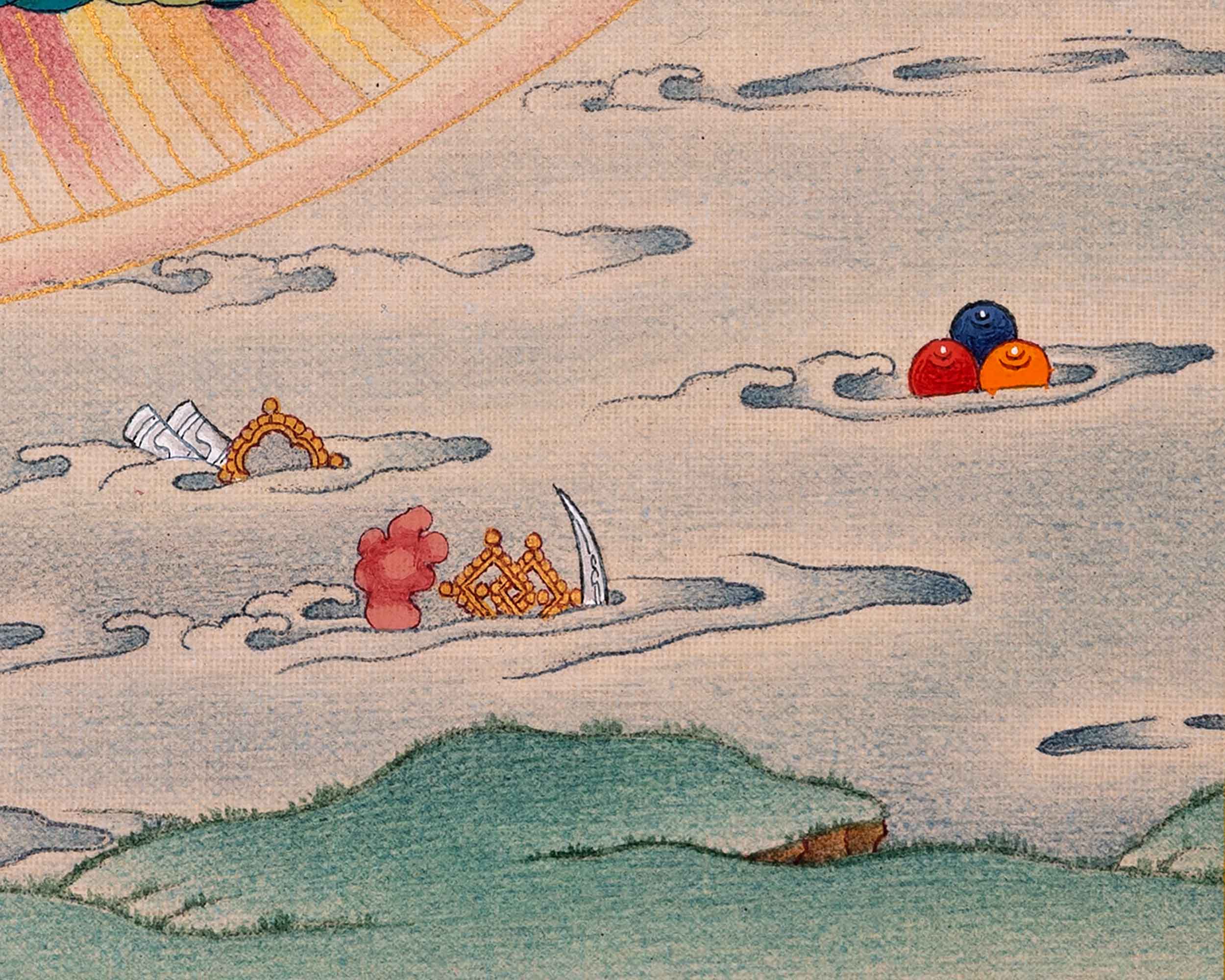 Samantabhadra And Samantabhadri Hand Painted Thangka | Himalayan Buddhist Sacred Art