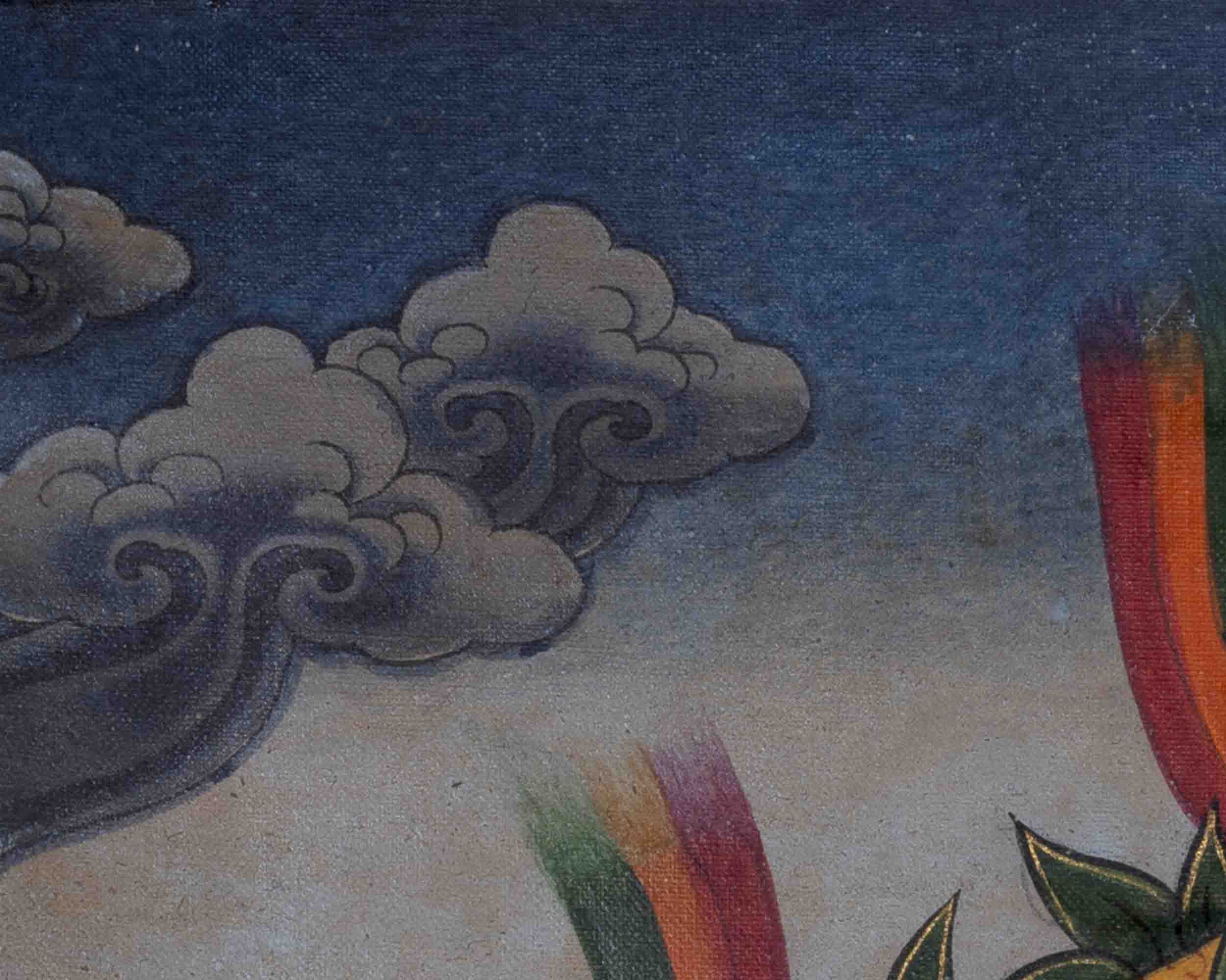 Vintage Shakyamuni Buddha Thangka | Mindfulness Meditation | Wall Decors