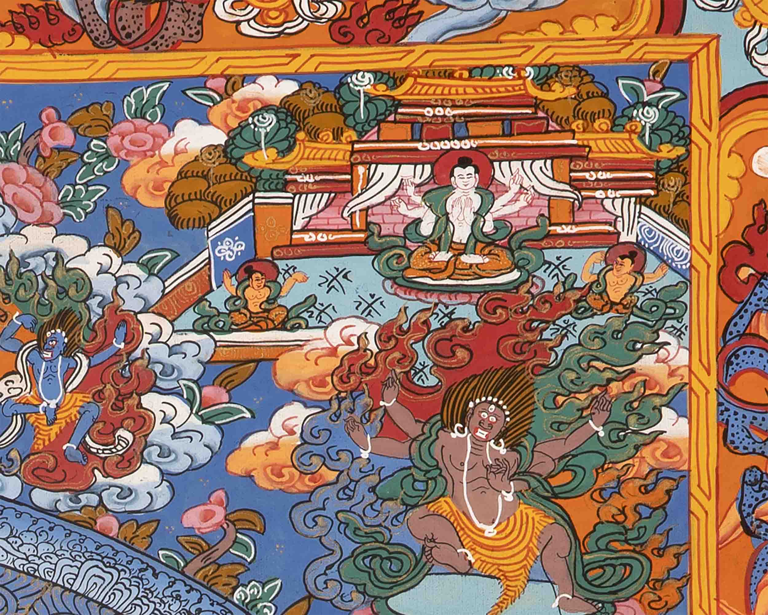 Colourful Buddha Mandala Thangka | Mindfulness Meditation Object