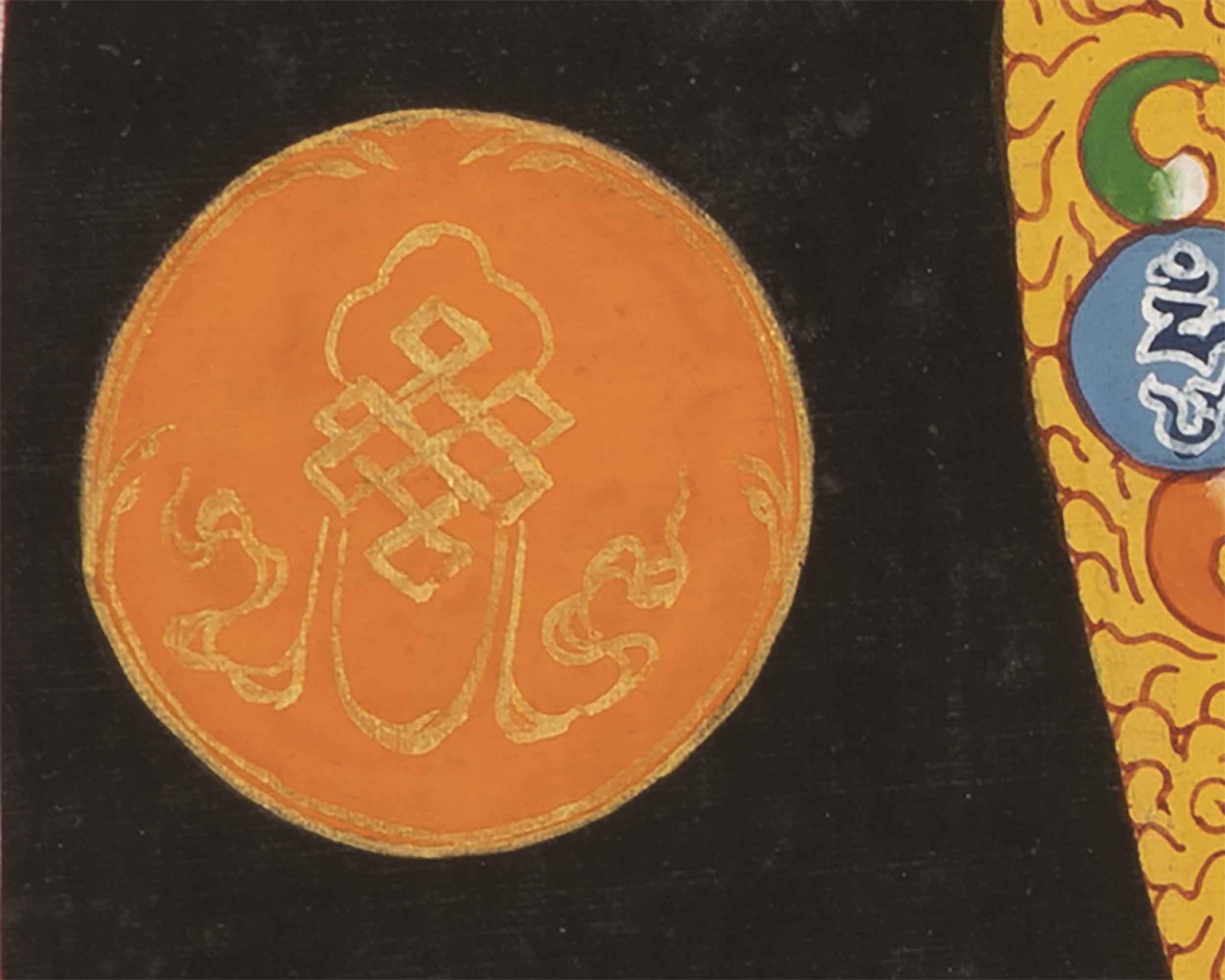 Eight Auspicious Symbol Thangka | Religious Mantra Art