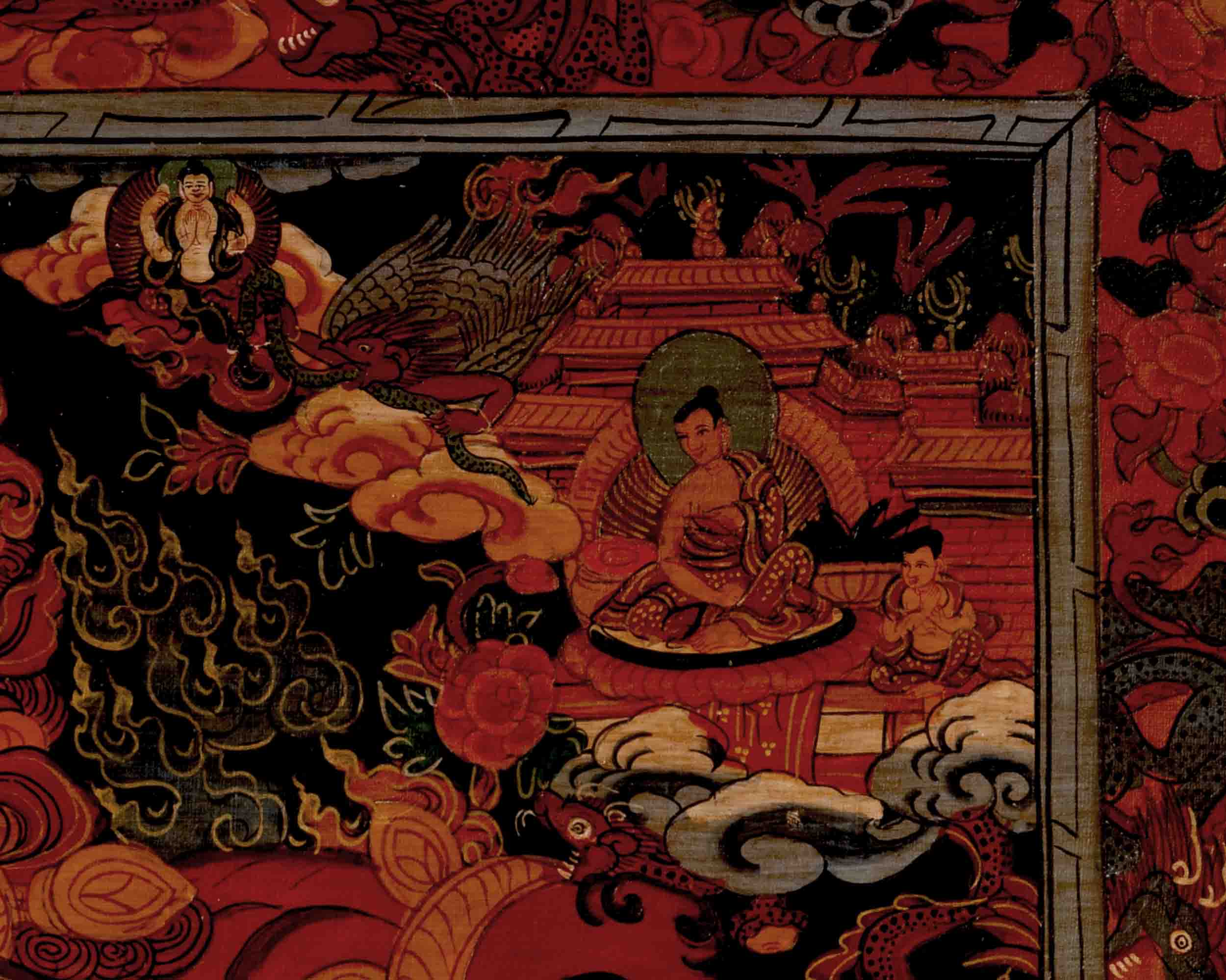 Tibetan Wheel Of Life Thangka | Traditional Samsara Painting | Wall Decors