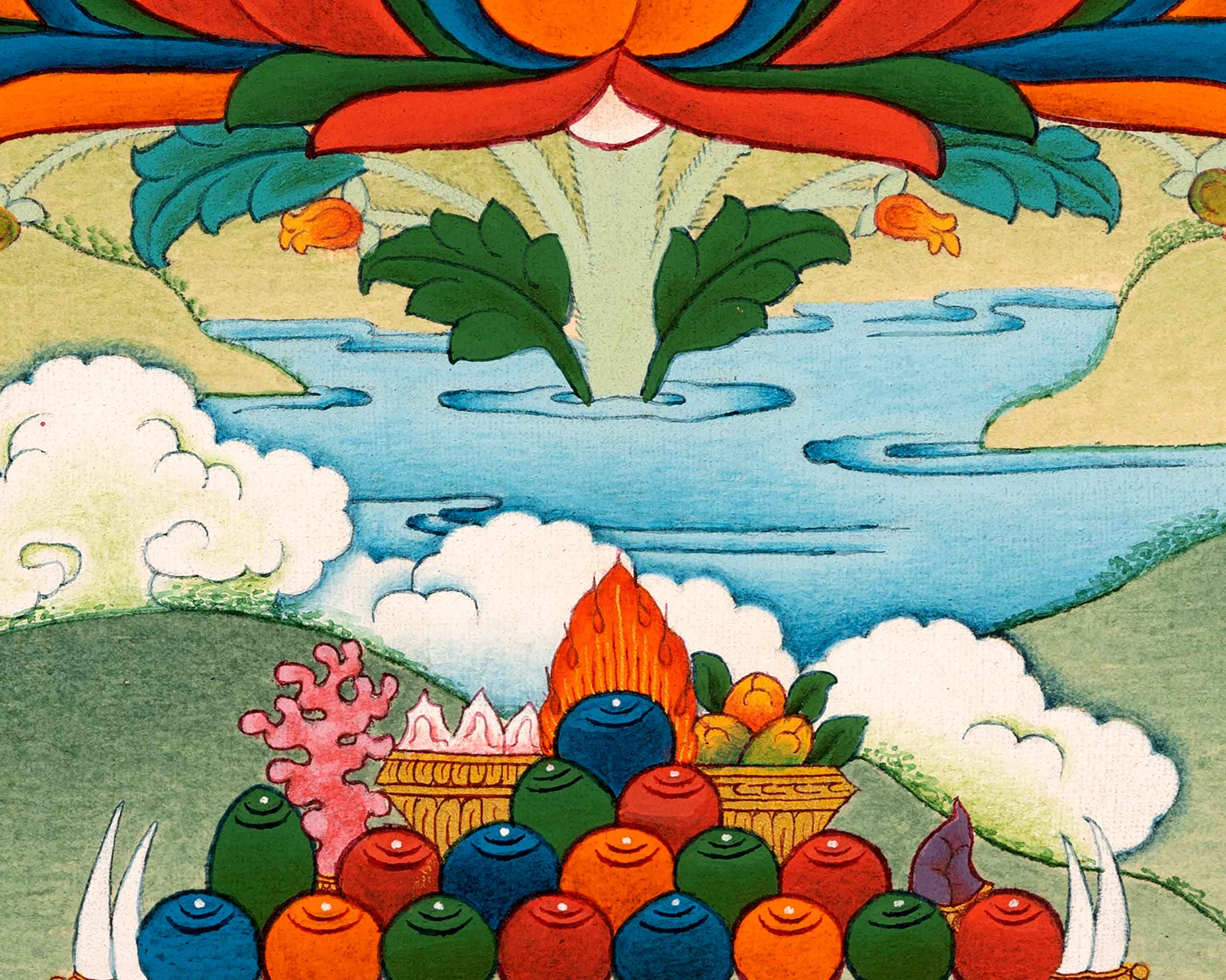 Medicine Buddha Art | Traditional Tibetan Thangka