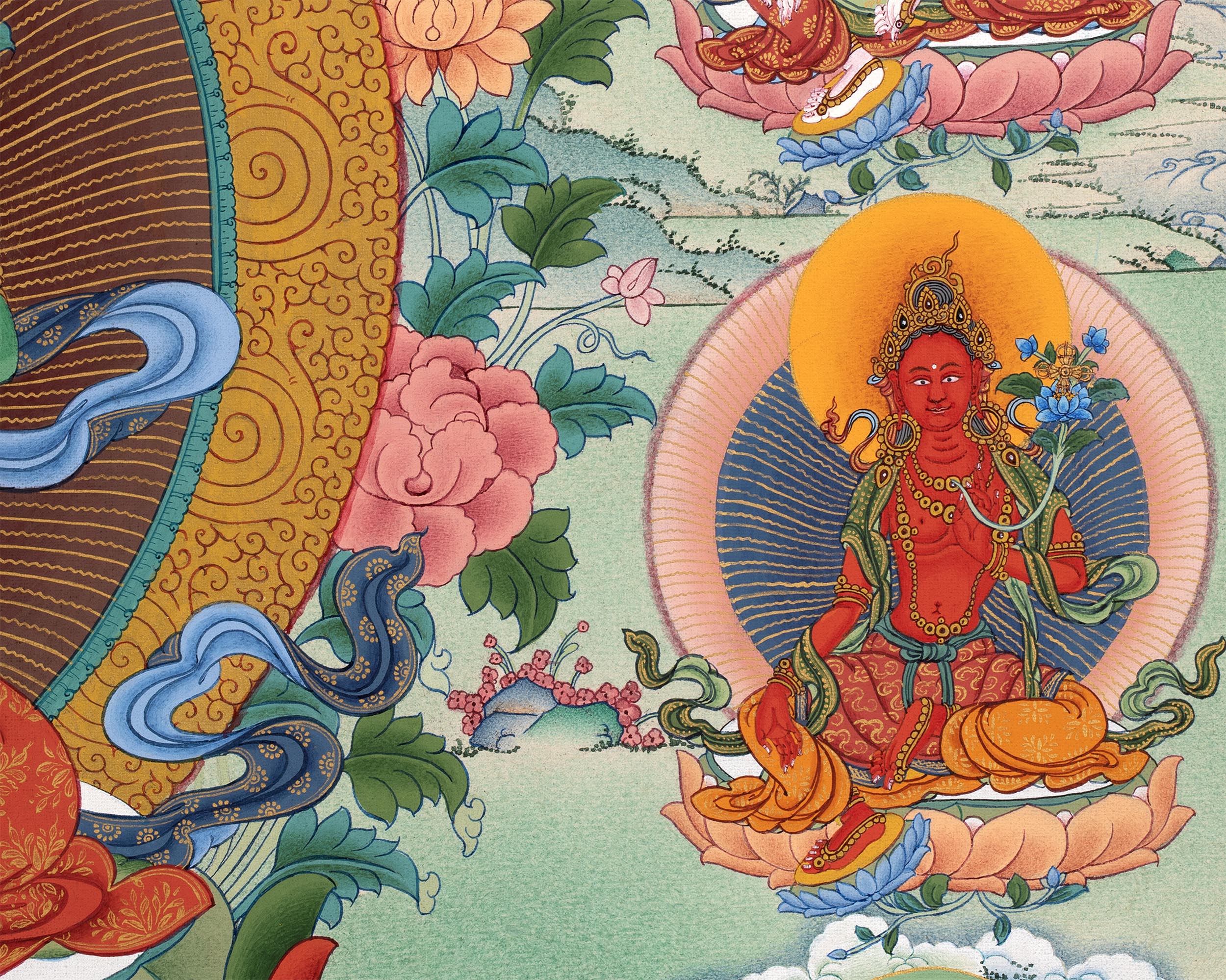 21 Tara Print | Twenty-One Tara Thangka Print of the Chandragomin Tradition