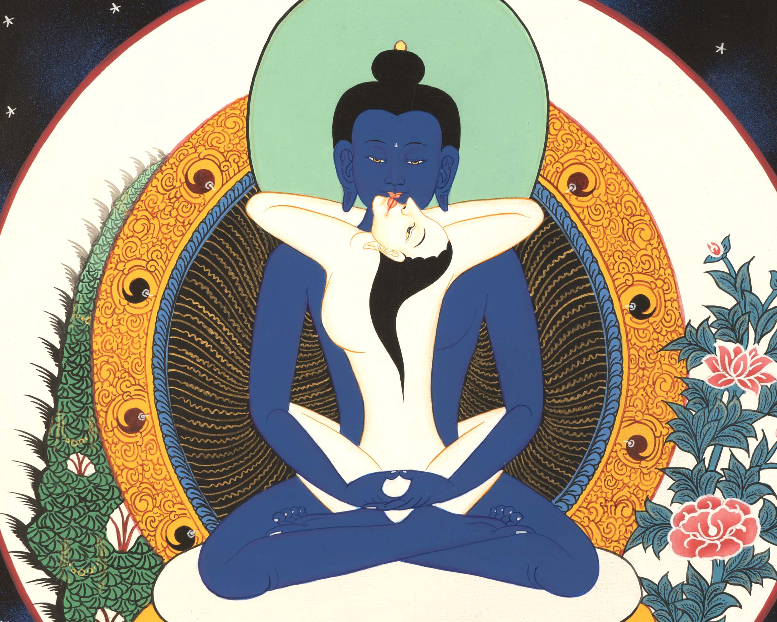 Yab Yum Buddha | Samantabhadra Thangka | Wall Hanging Decoration