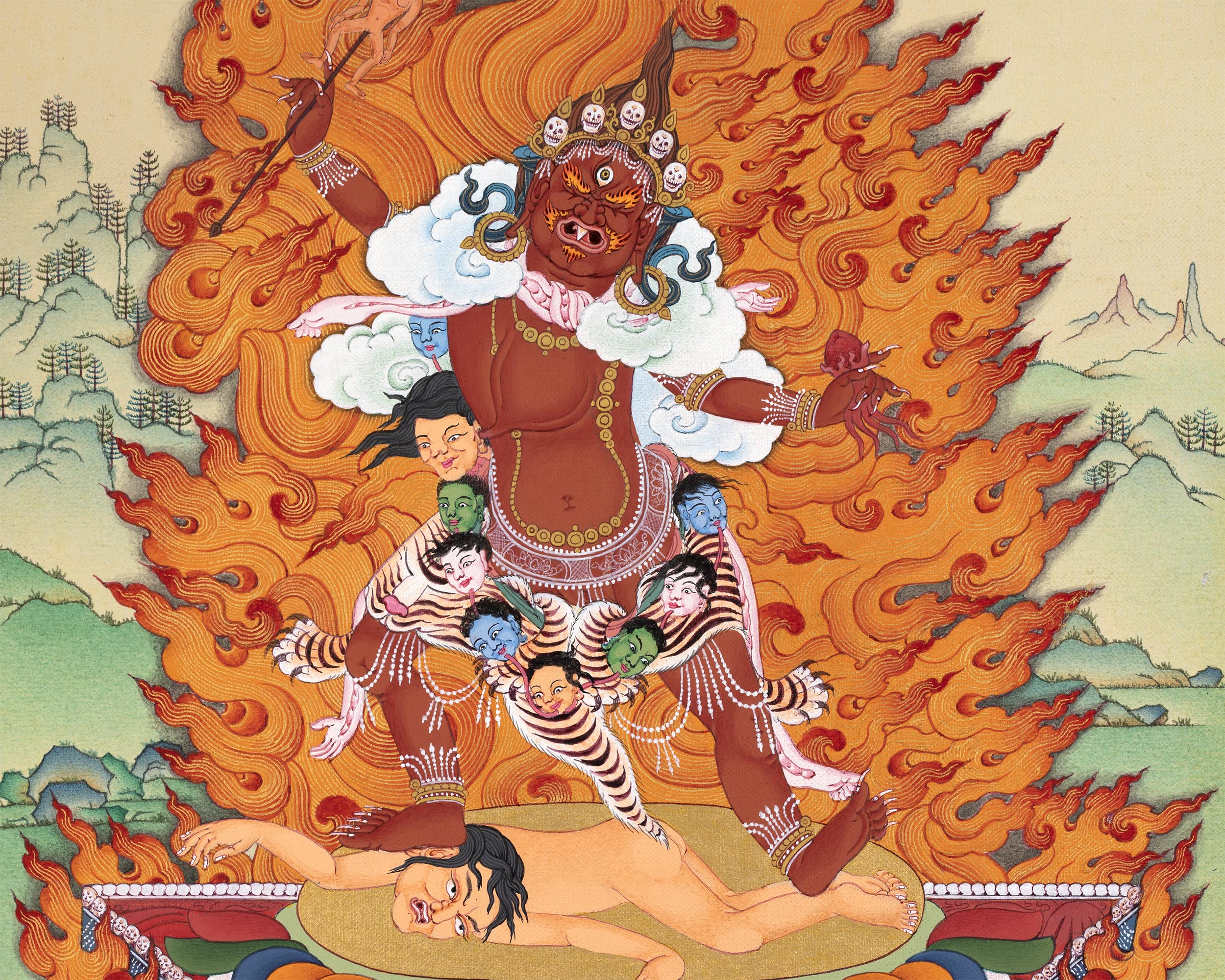 Ekajati Vajra Tara Thangka | Fierce Protector Deity