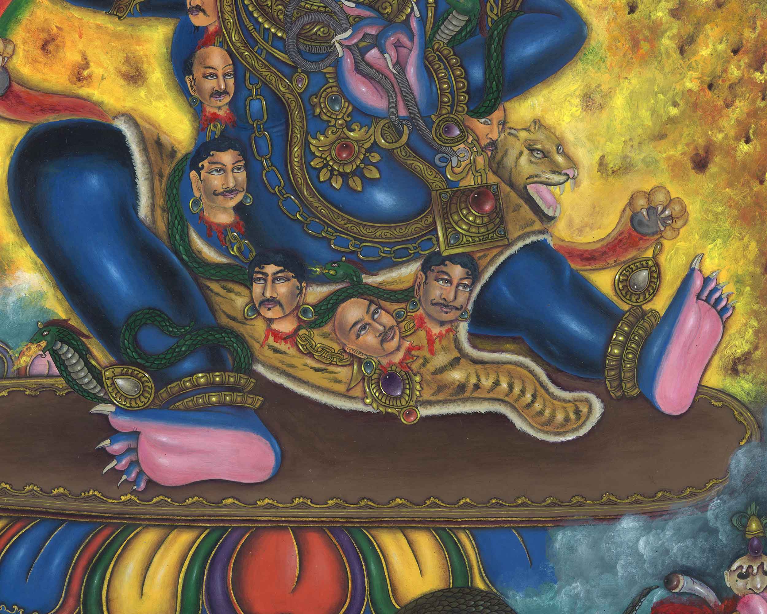 Tibetan Buddhism Vajrapani Thangka Print | Wall Hanging
