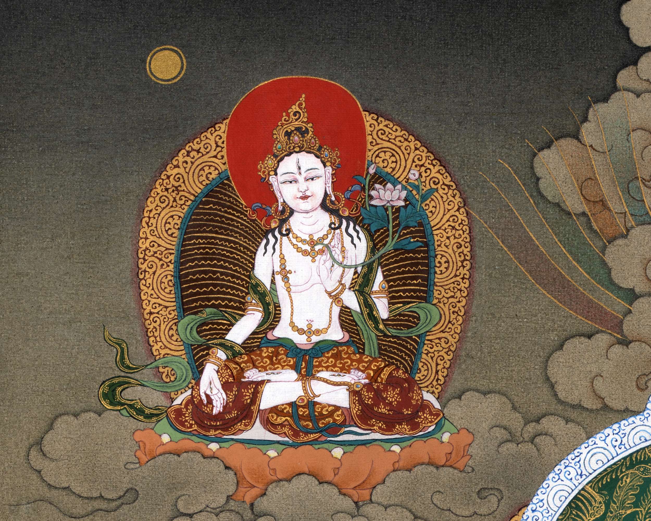 1000 Armed Chenrezig With Buddha and Bodhisattva | Avalokiteshvara Thangka Painting