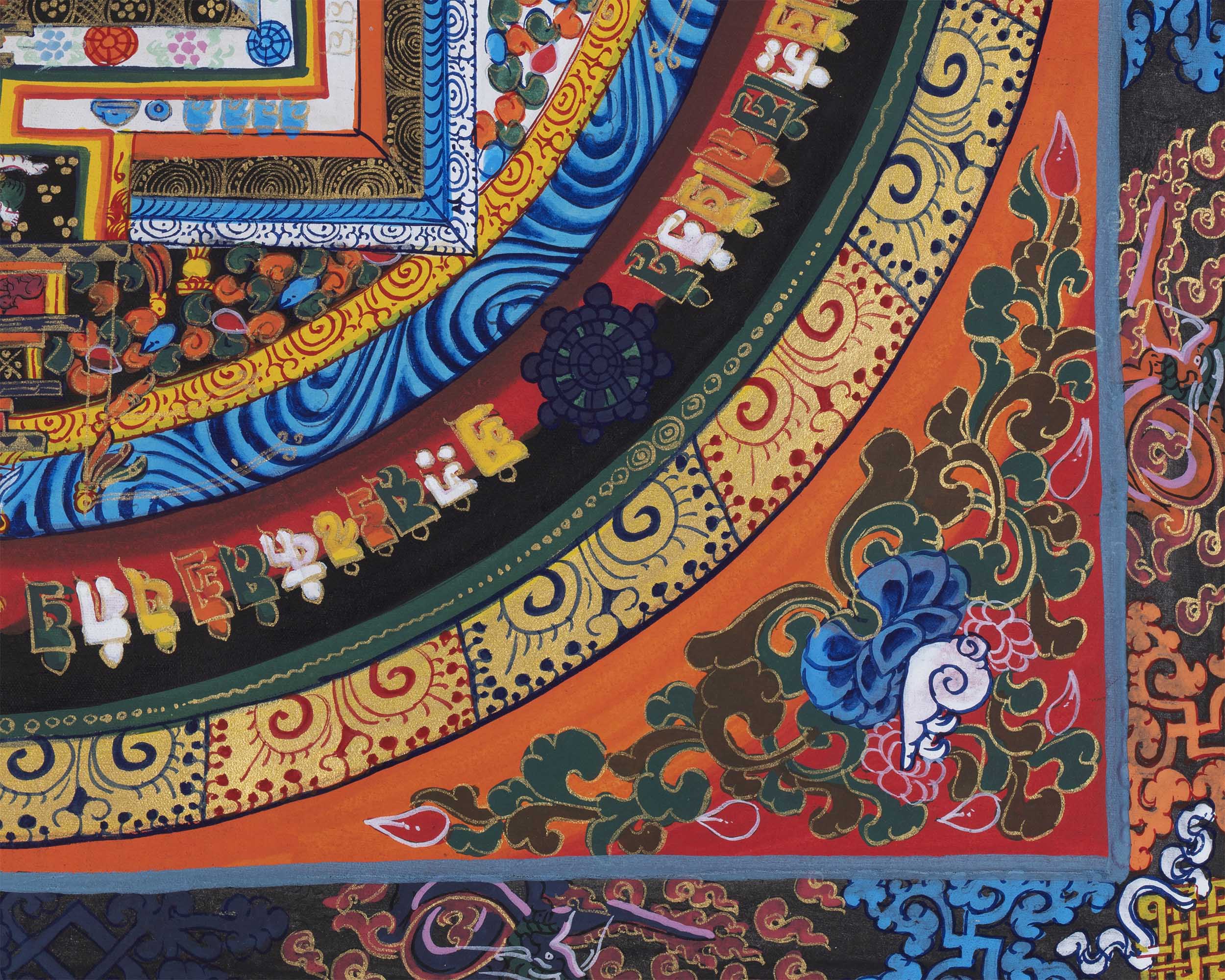Kalachakra Mandala Thangka | Religious Buddhist Art