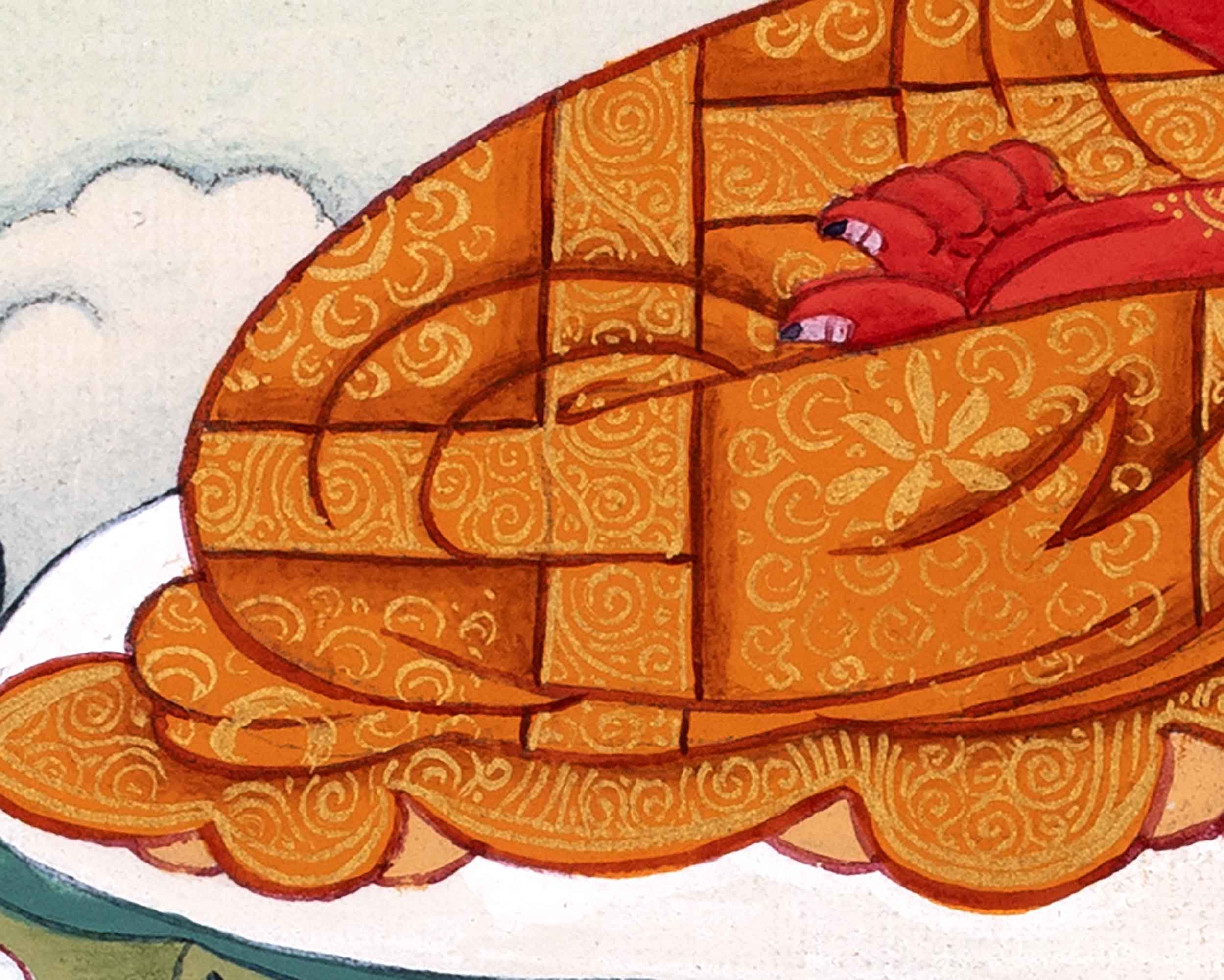 Amitabha Buddha Images Thangka Painting | Hand Painted Art for Meditation