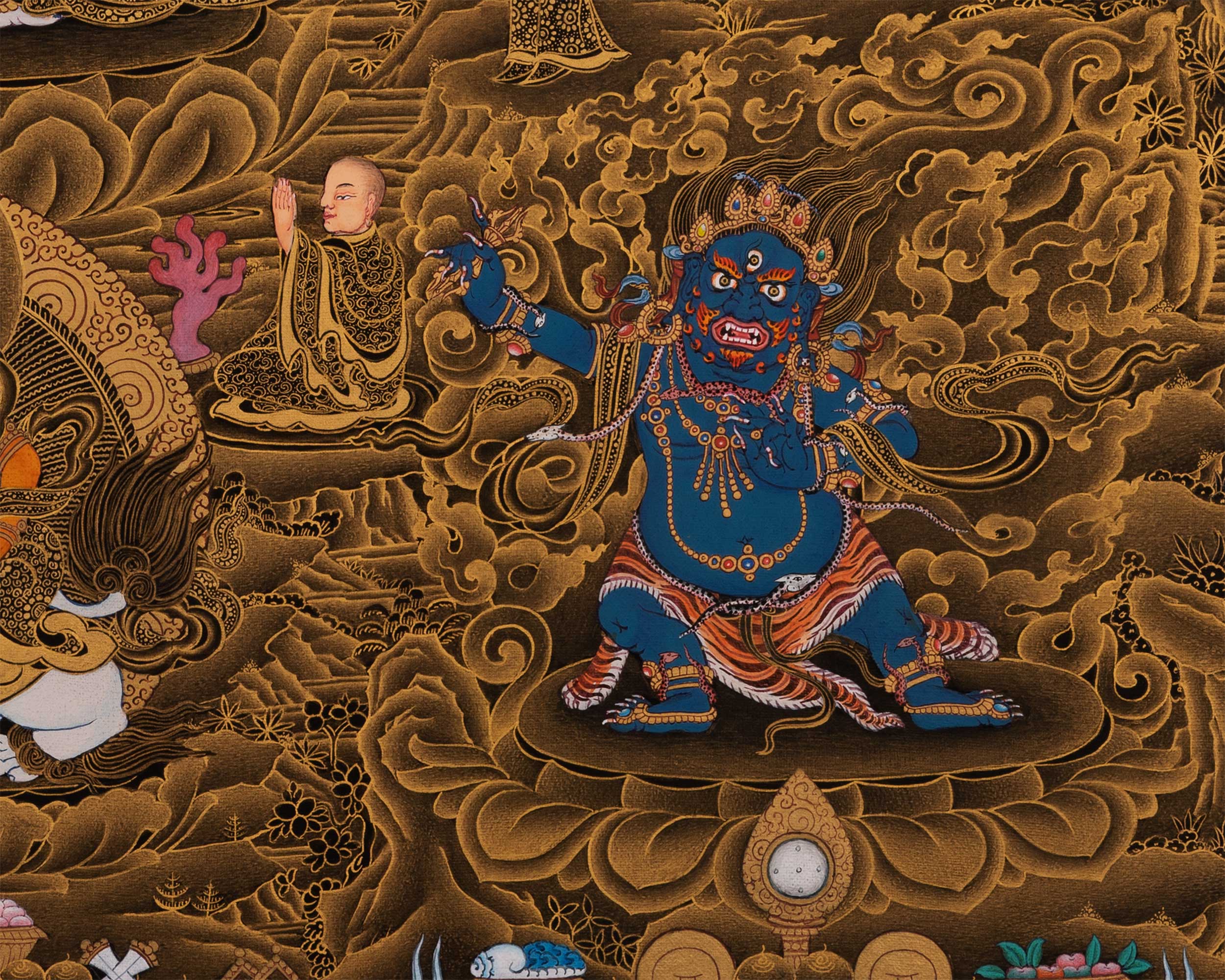 1000 Armed Chenrezig Thangka | Traditional Karma Gadri Art