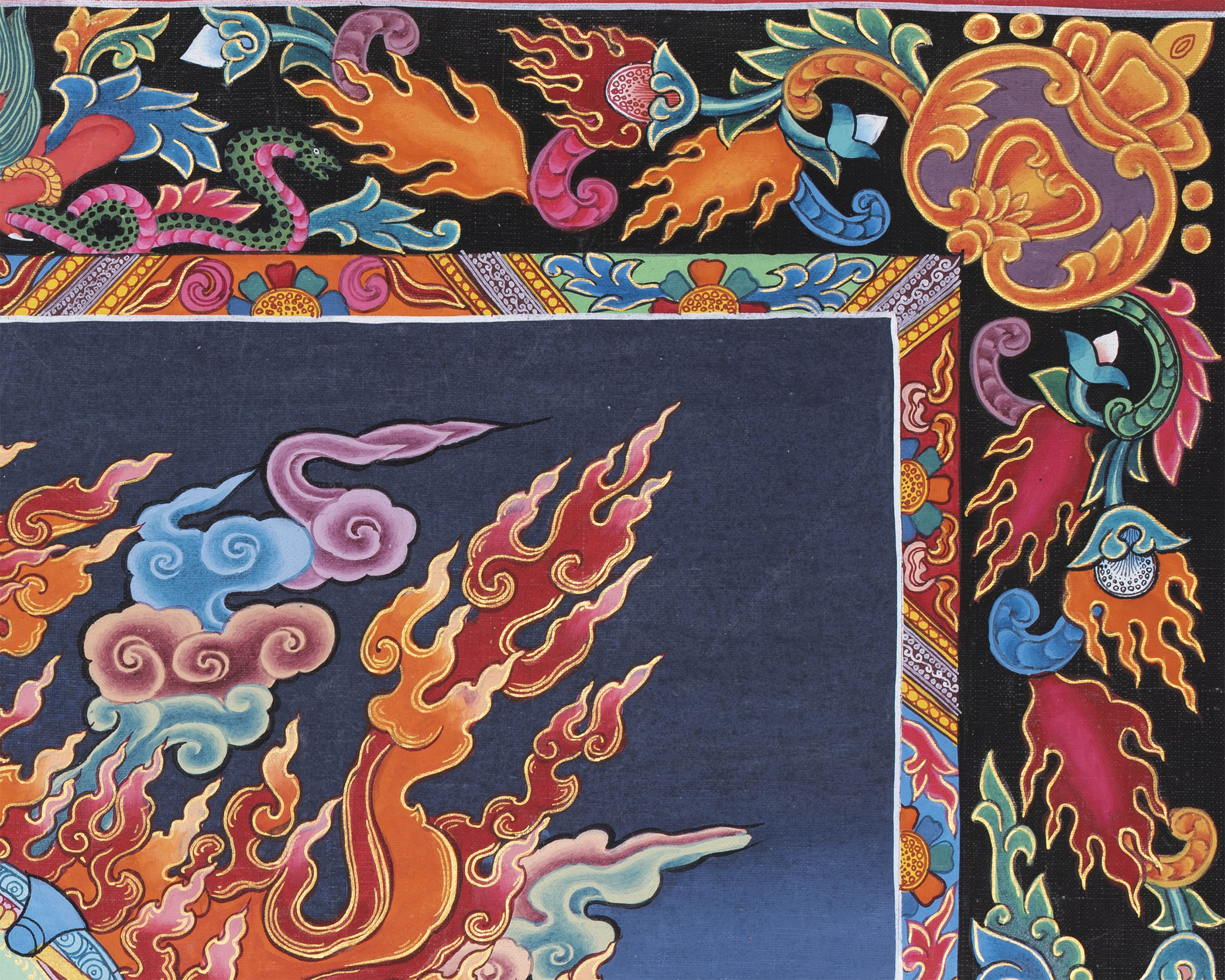 Handpainted Ganesh Thangka | Tibetan Religious Art