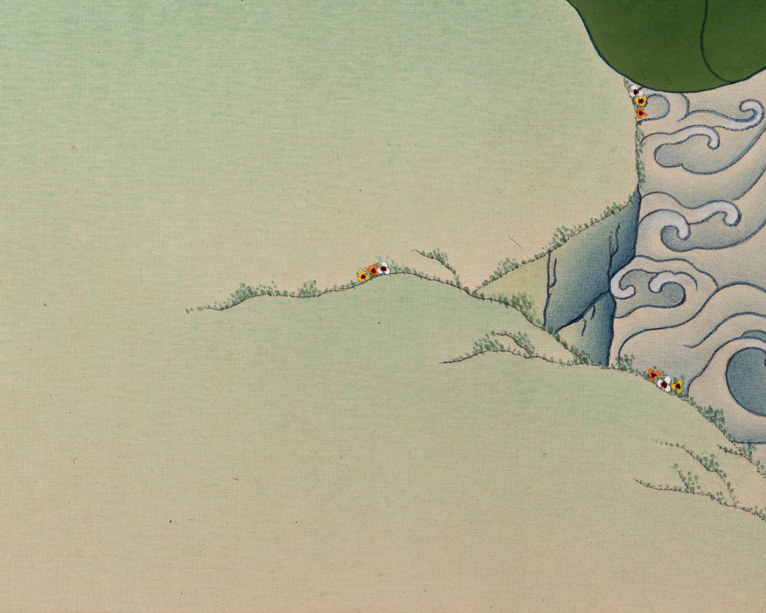 Traditional White Tara Thangka | Mother Buddha Painting with 24k Gold