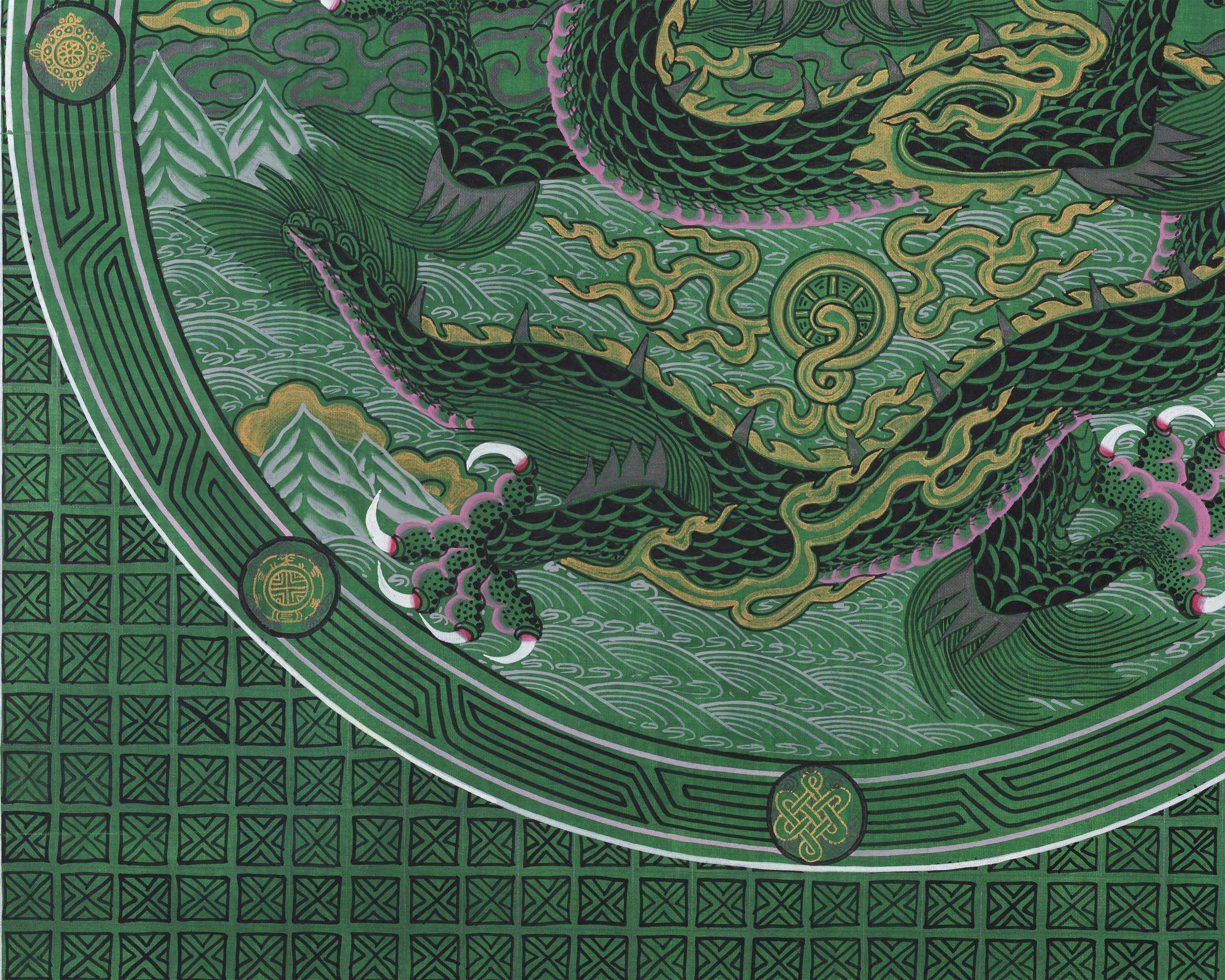 Dragon Thangka | Traditional Tibetan Painting | Wall Hanging Decoration