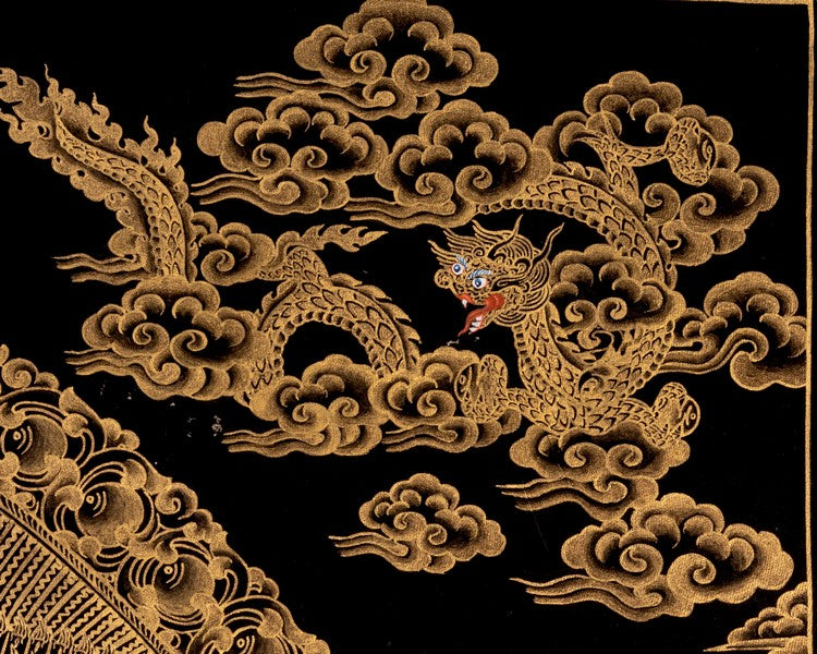 Black Gold 1000Armed Avalokiteshvara | Wall Hanging Thangka