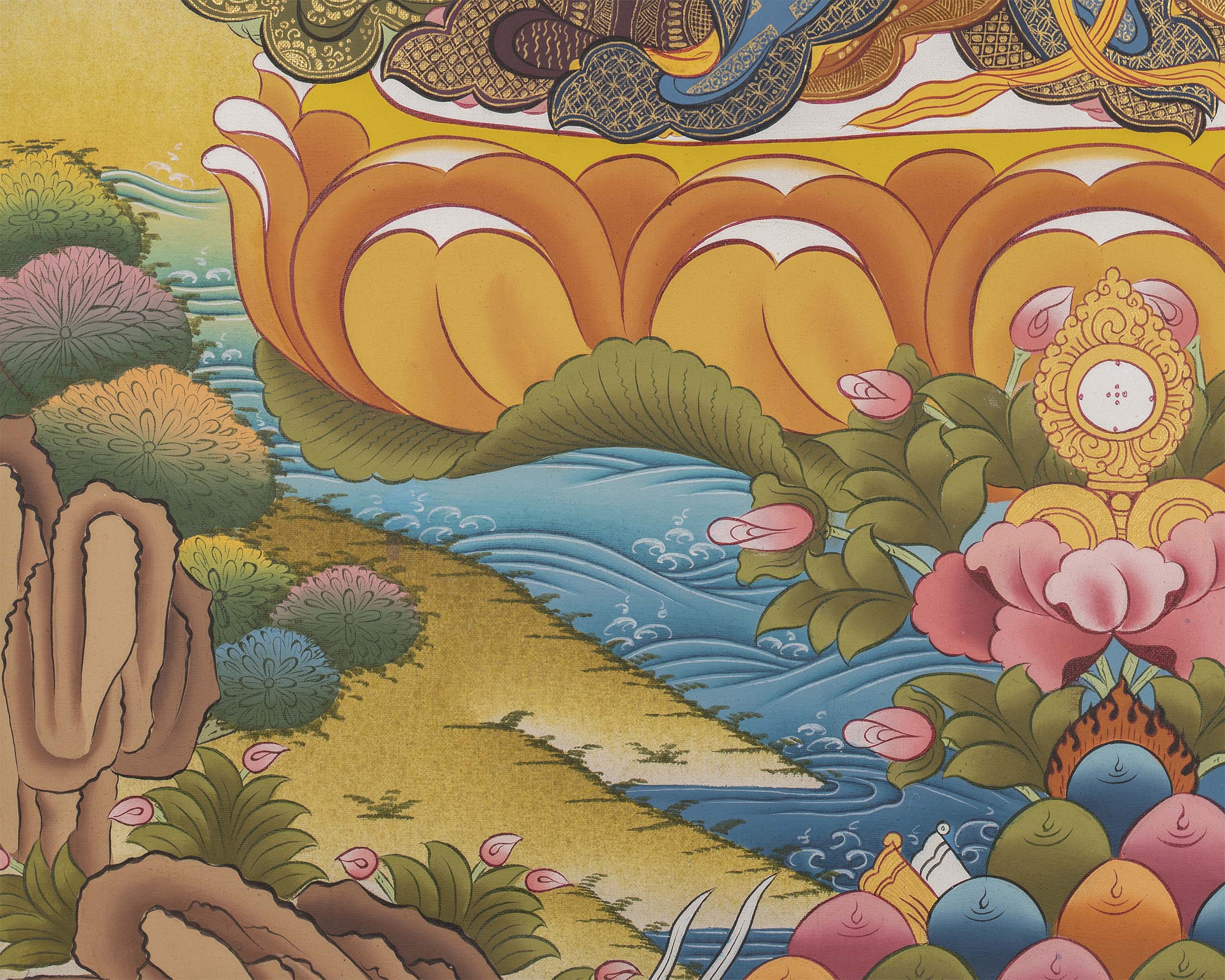 Bodhisattva Avalokiteshvara Tapestry | Chengrezig Thangka