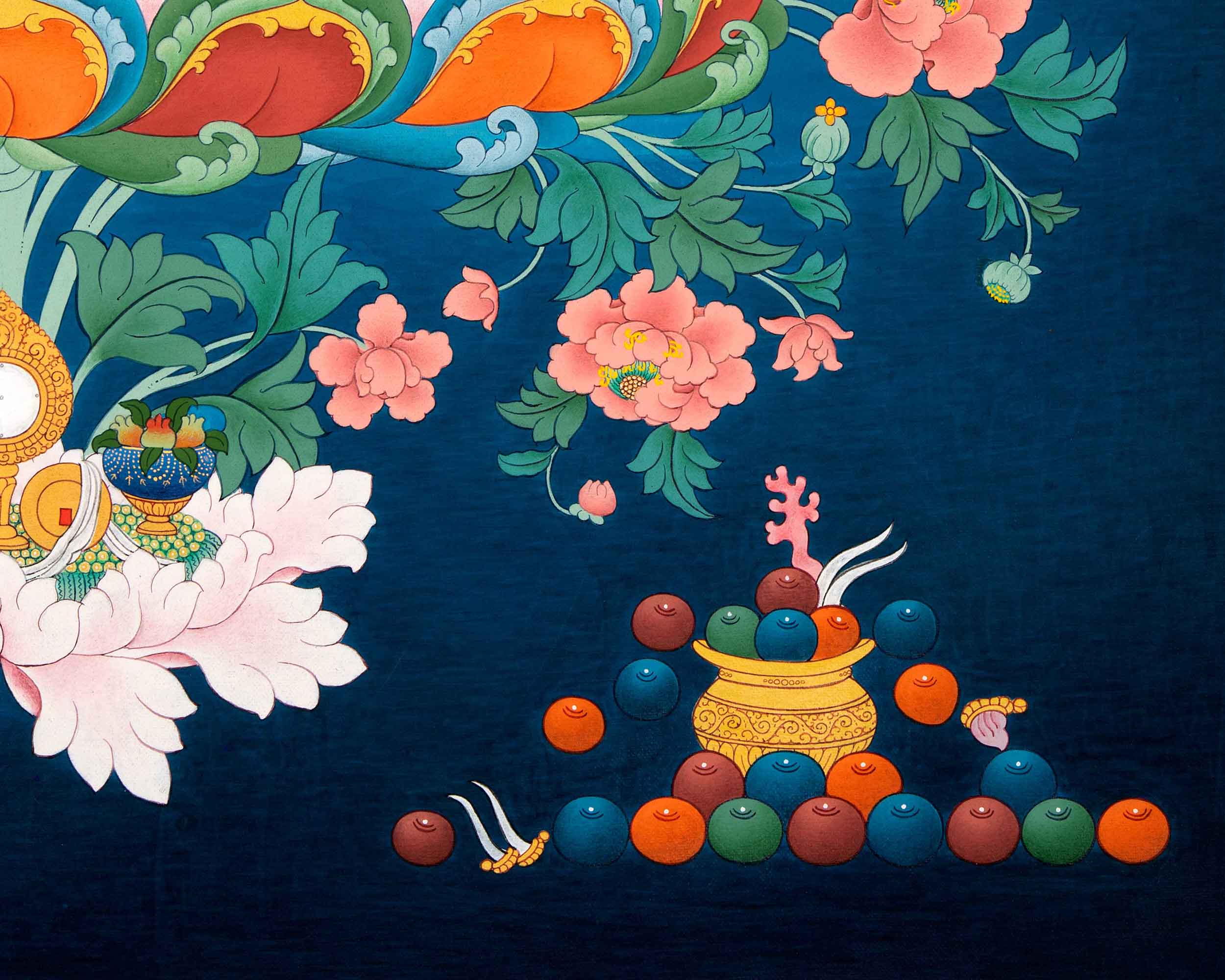 Tibetan Chenrezig Thangka | Buddhist Avalokiteshvara Art For Practice