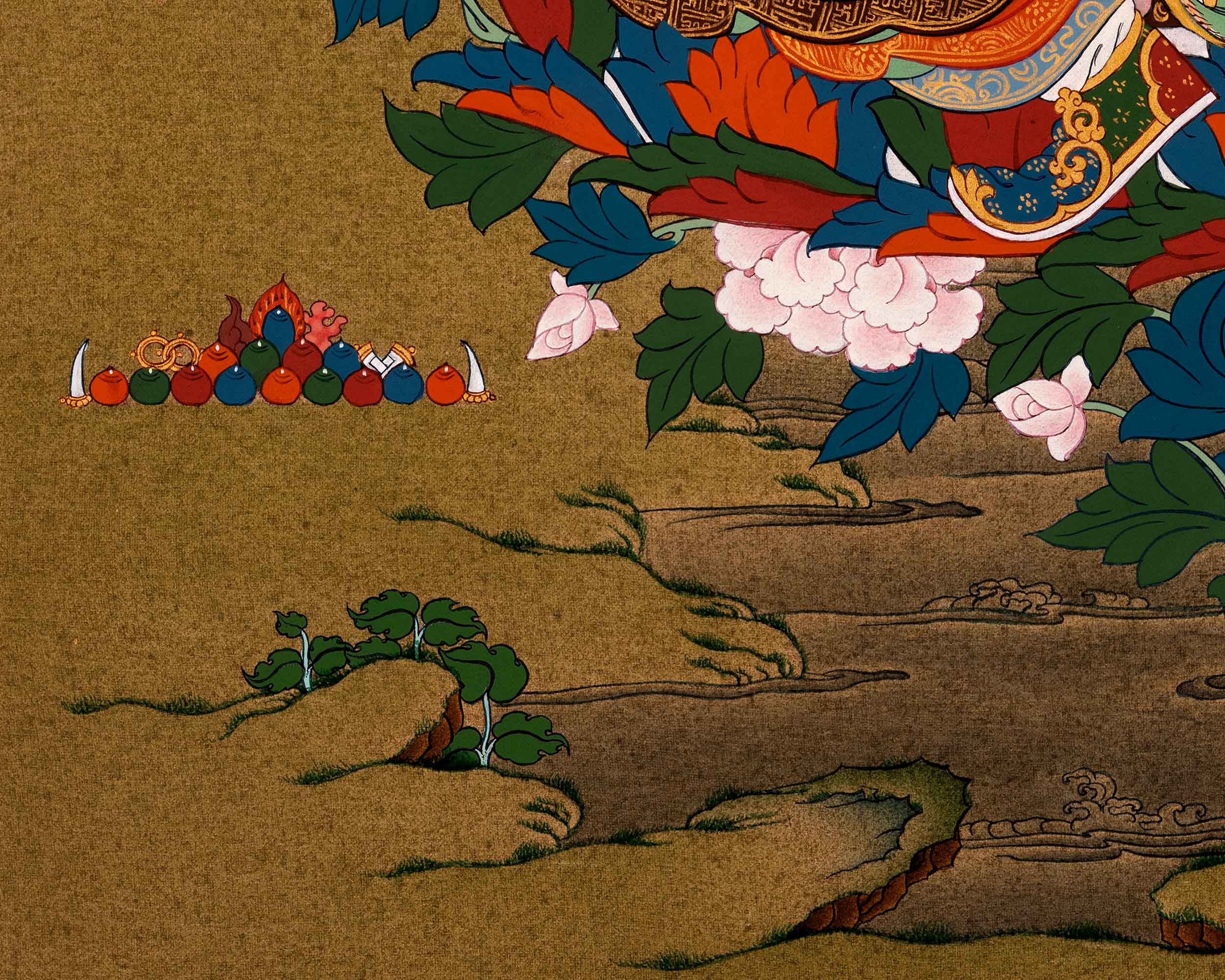 Wrathful Padmasambhava Thangka Painting | Himalayan Buddhist Art