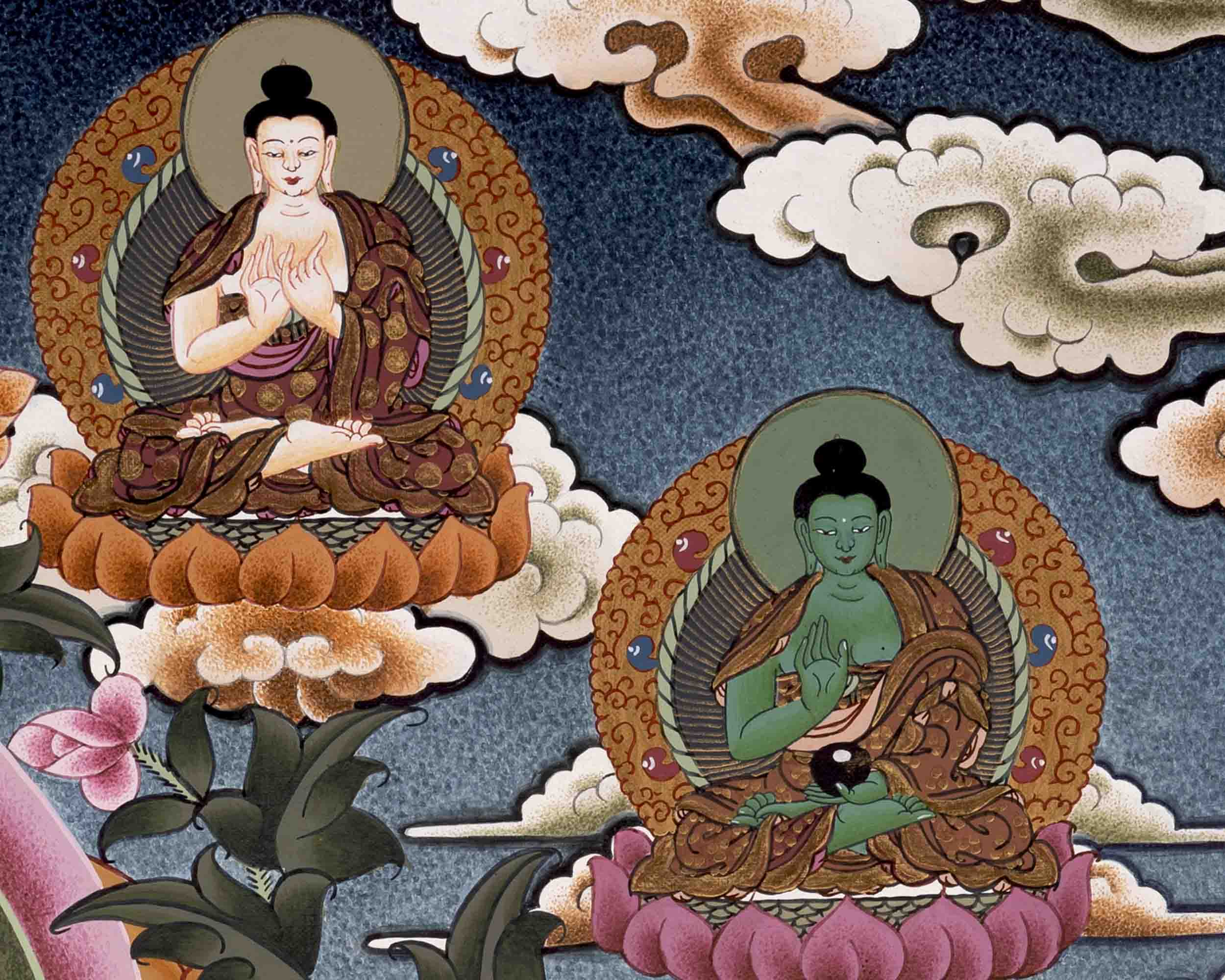 Shakyamuni Buddha Thangka | Yoga Meditation Canvas Art