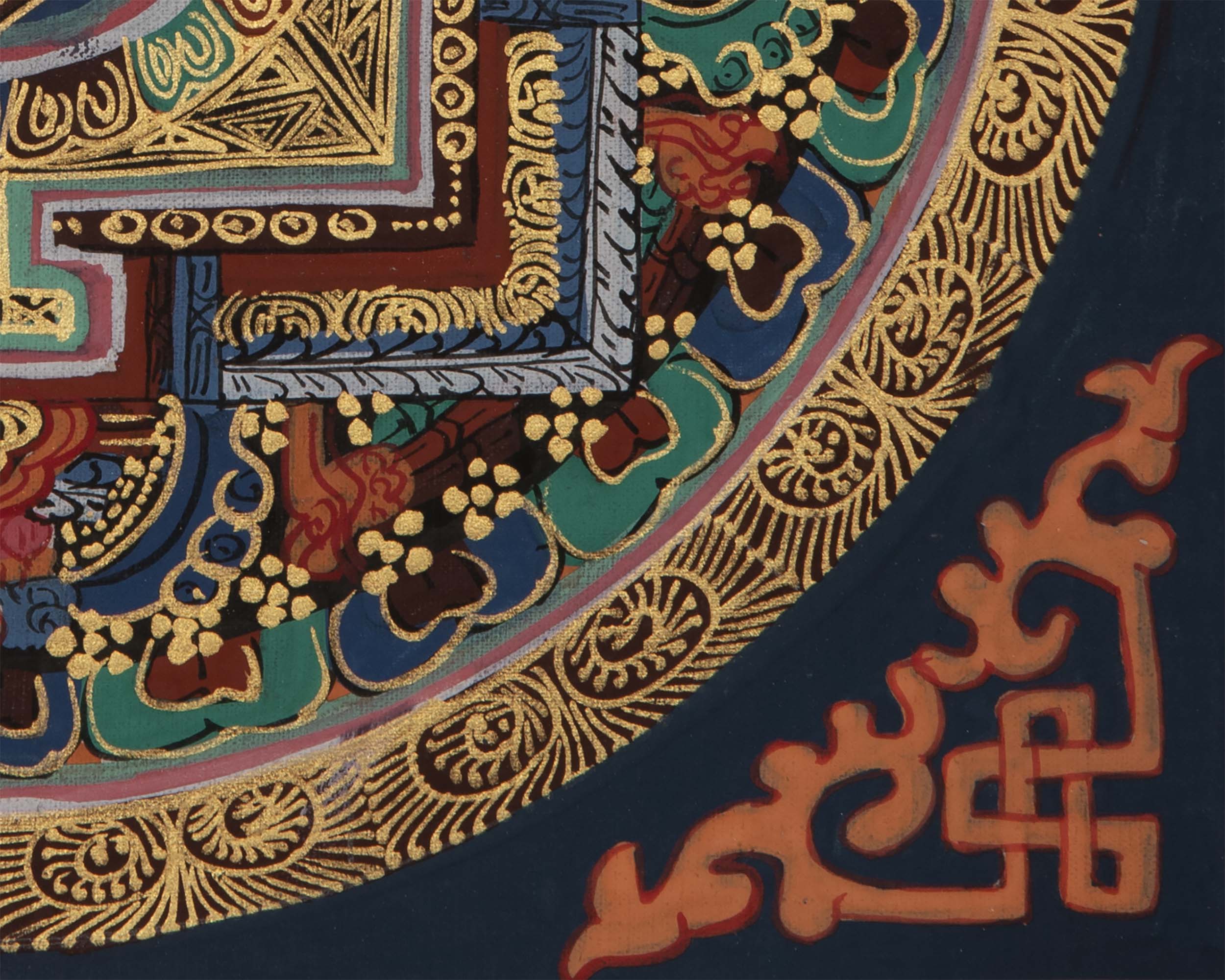 Mantra Mandala Thangka | Religious Buddhist Art