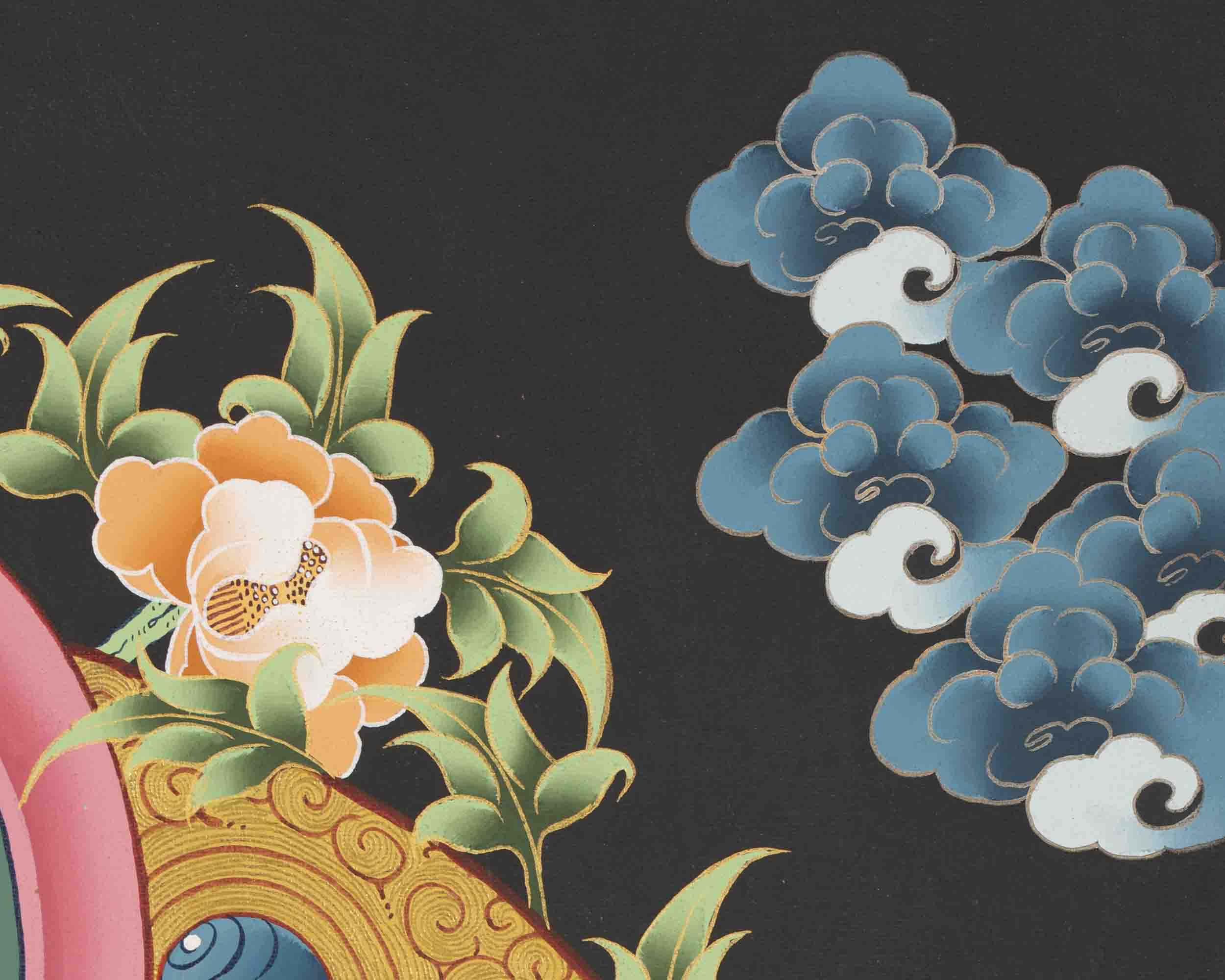 White Tara Thangka | Female Bodhisattva Art | Religious Wall Decors