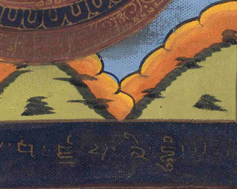Vintage Manjushri Thangka | Handmade Thangka