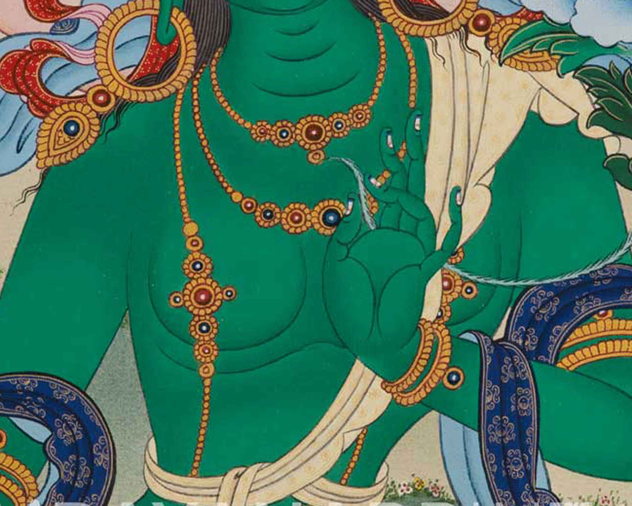 High-Quality Giclee Print Of Tara Mother For Prayer | Significance of Green Tara