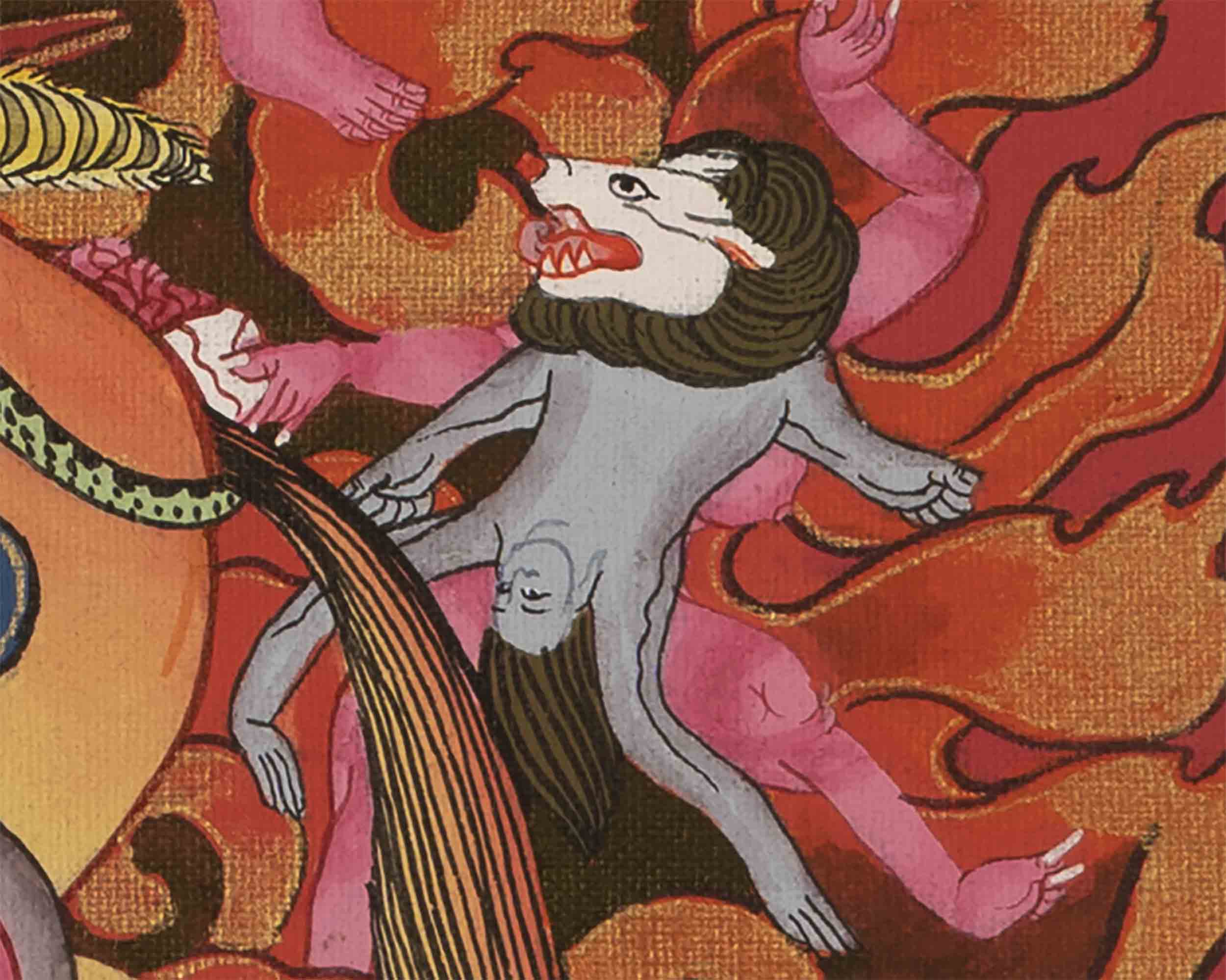 Palden Lhamo Thangka | Religious Buddhist Altar Art Decor