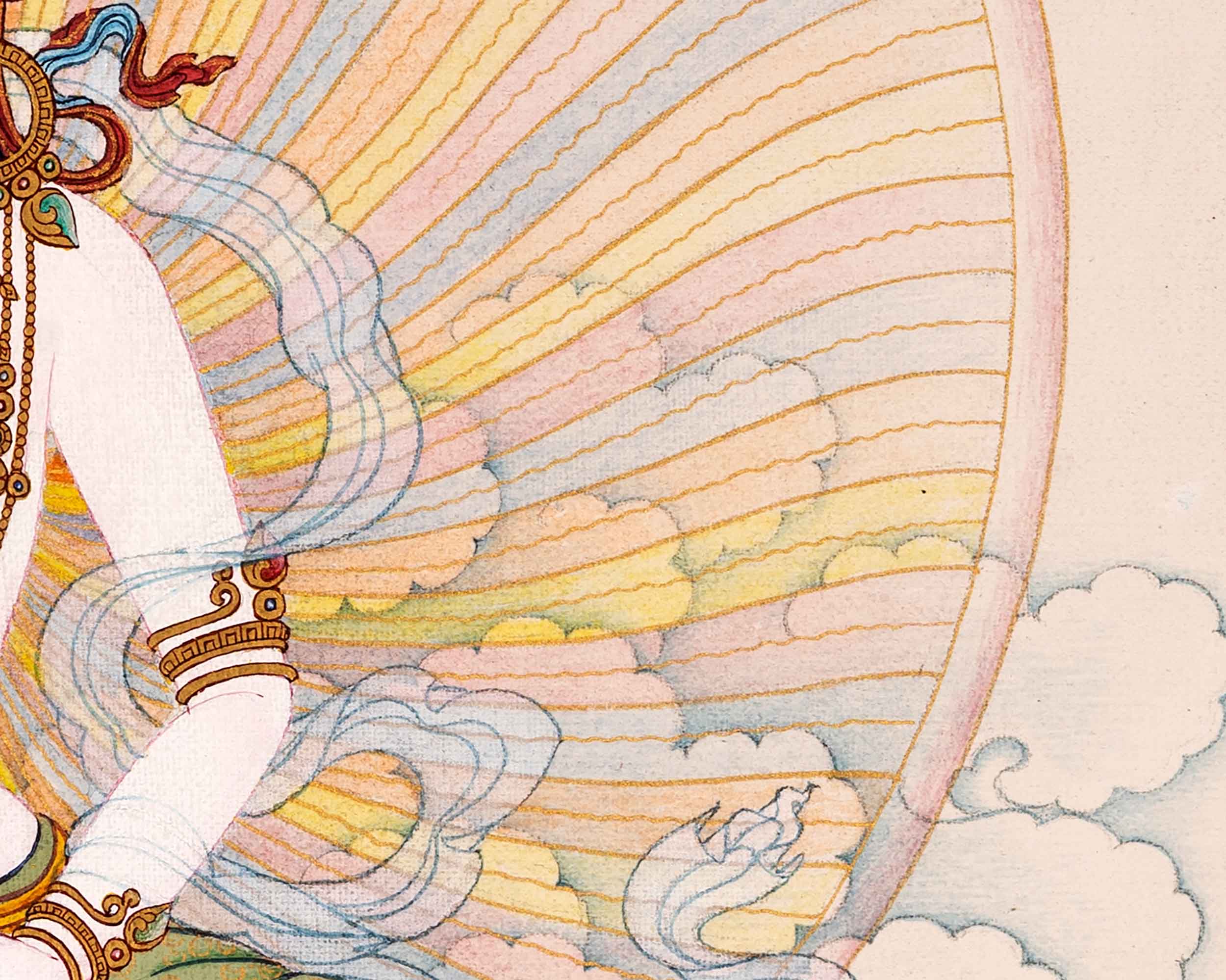 Dakini Mandarva Thangka | Mother Bodhisattva Himalayan Buddhist Deity