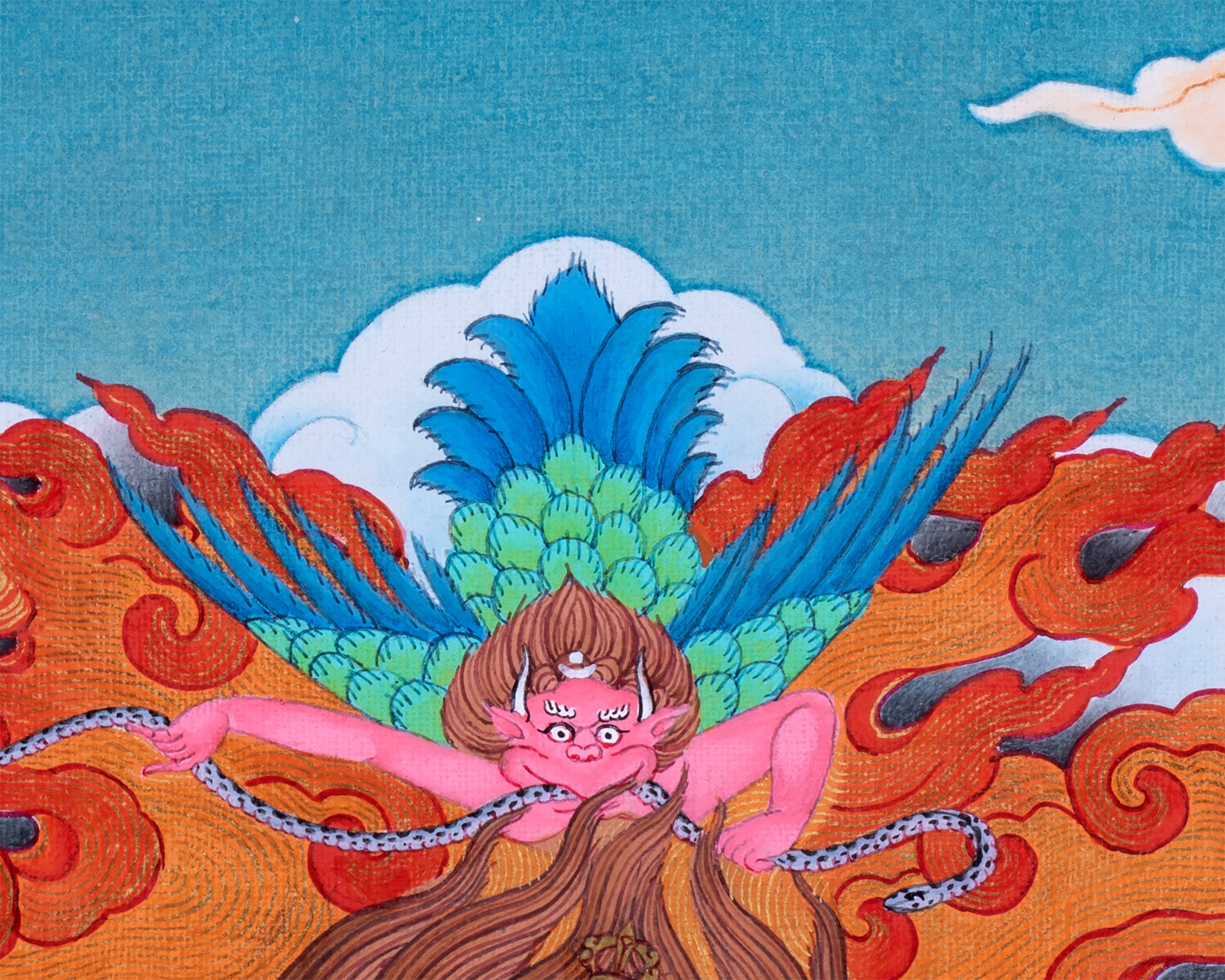 Tibetan Art of Sakya Mahakala | Dharmapala Thangka Painting