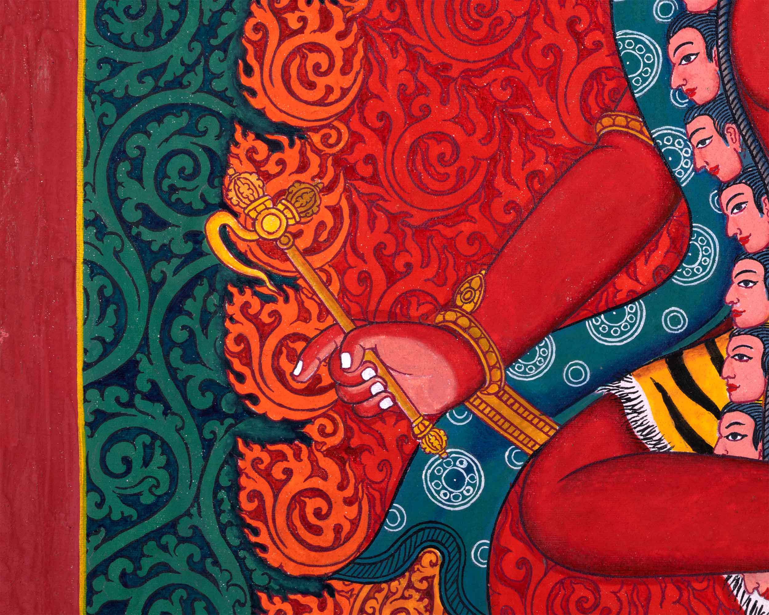 Traditional Style Nepali Art Print Of Kurukulla Goddess | Newari Pauba Print For Dakini
