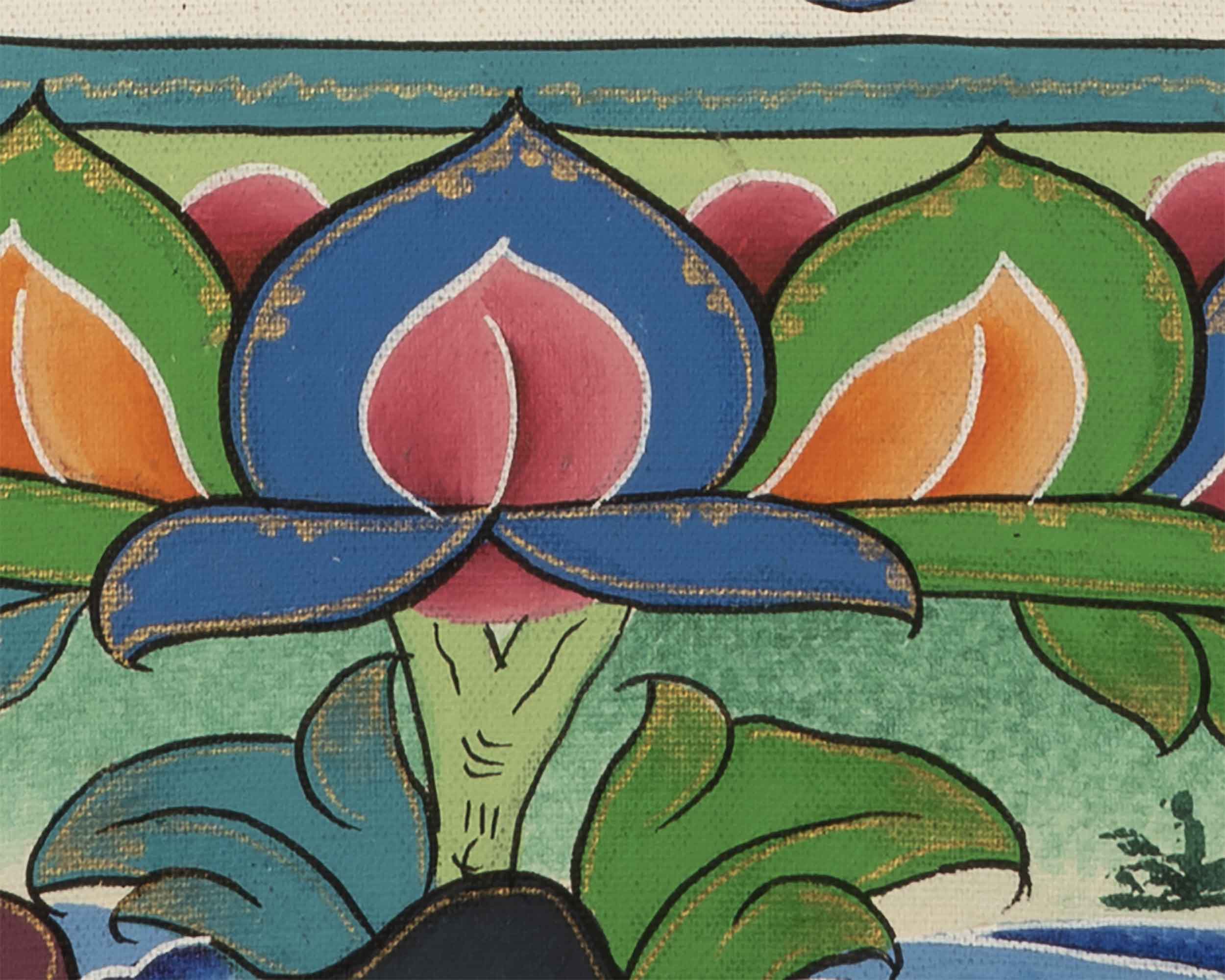 Vajrasattva Yab Yum Thangka | Tibetan Thangka Painting