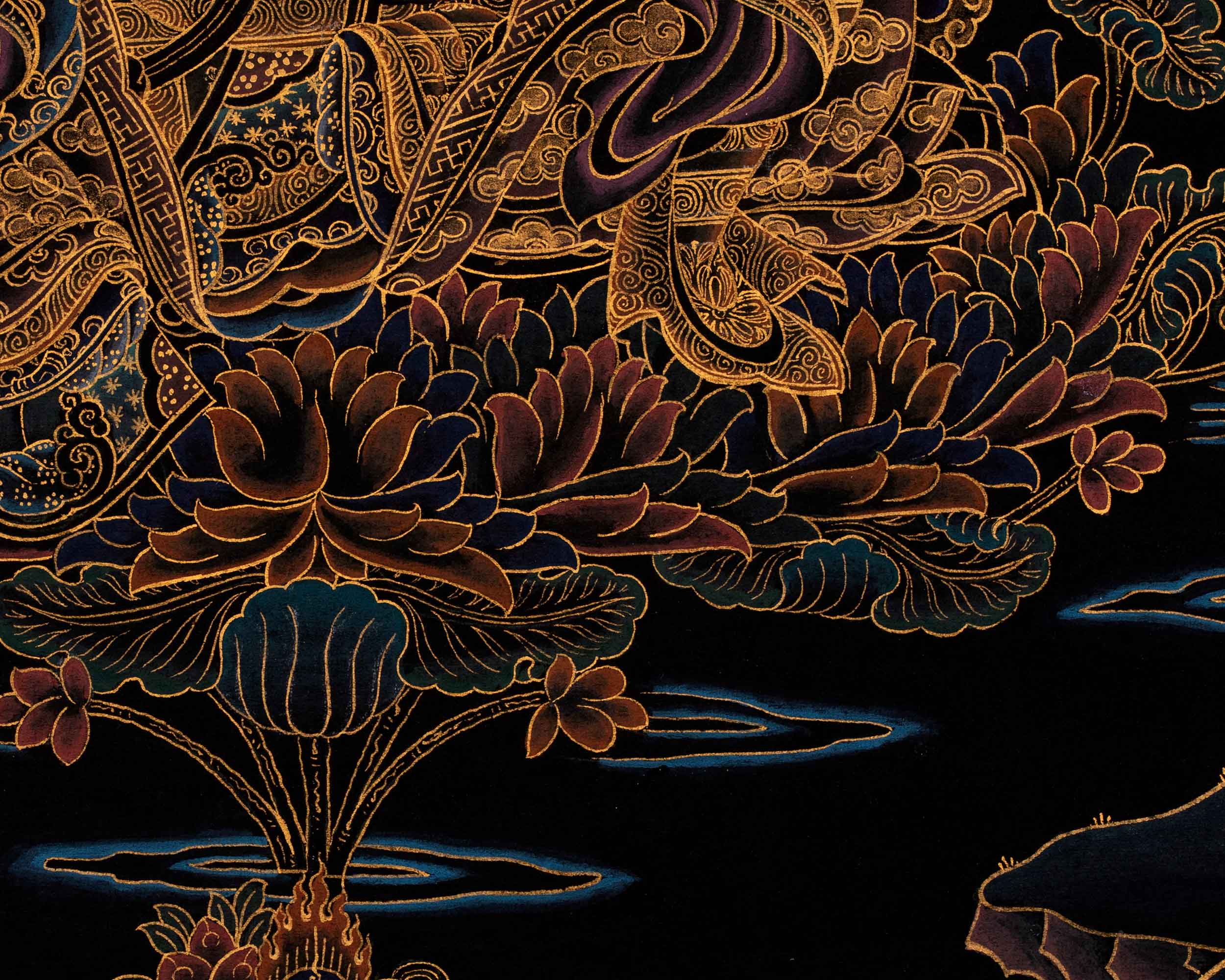 Guru Rinpoche Prayer Thangka | Himalayan Buddhist Sacred Art