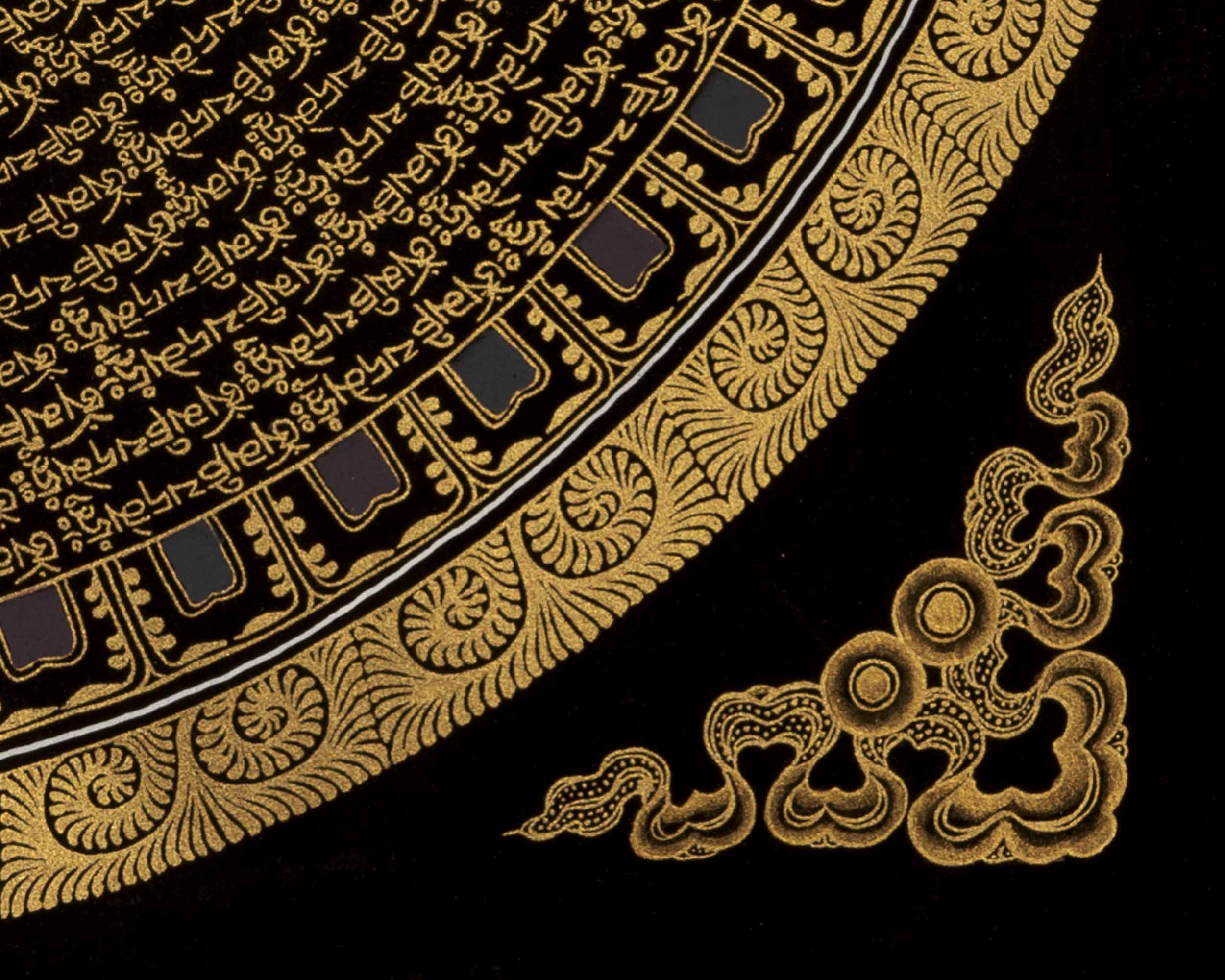 Buddhist Mantra Mandala | Religious Thangka Painting | Wall Decoration