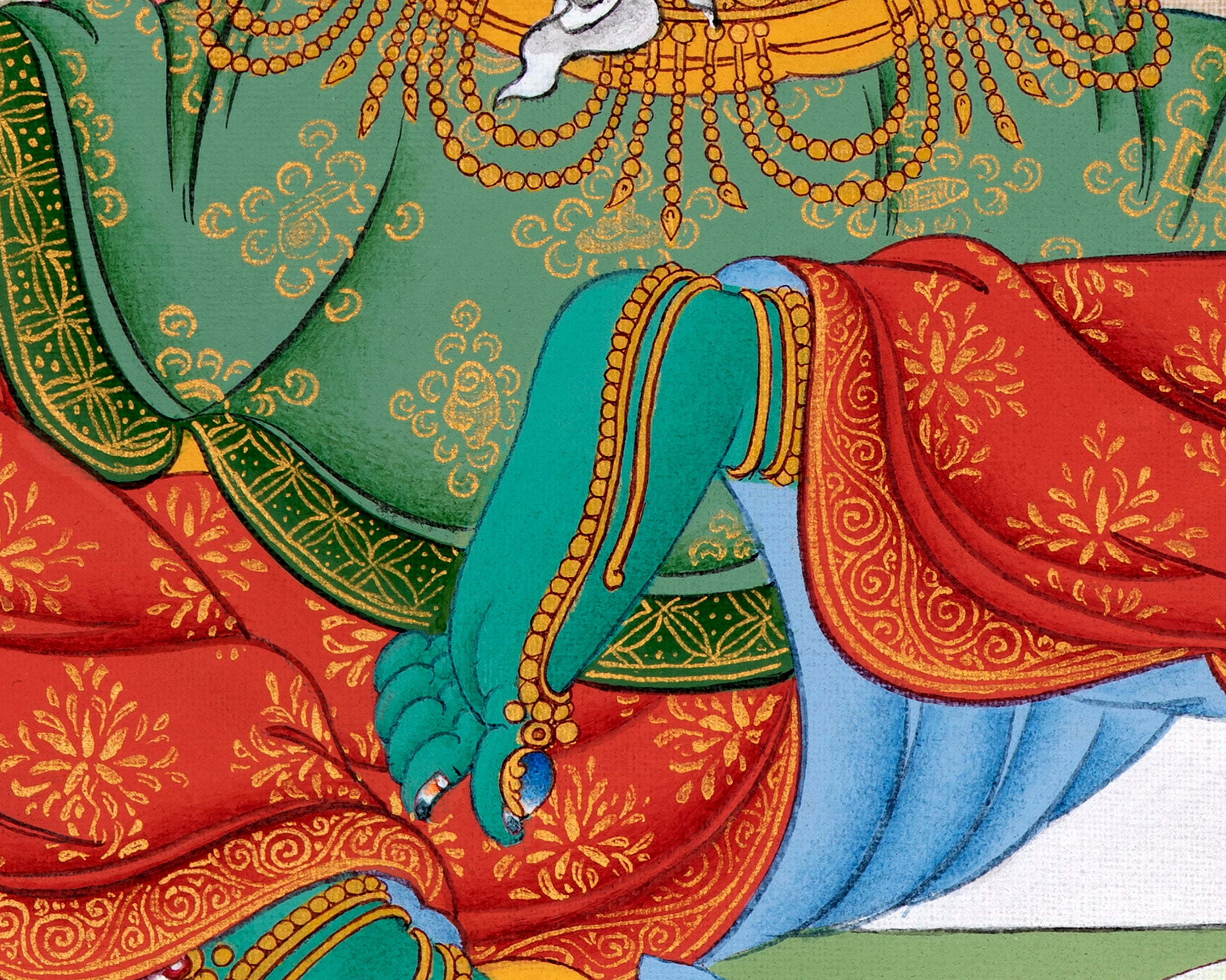 Green Tara | Tibetan Thangka Painting | Handmade Tara Art