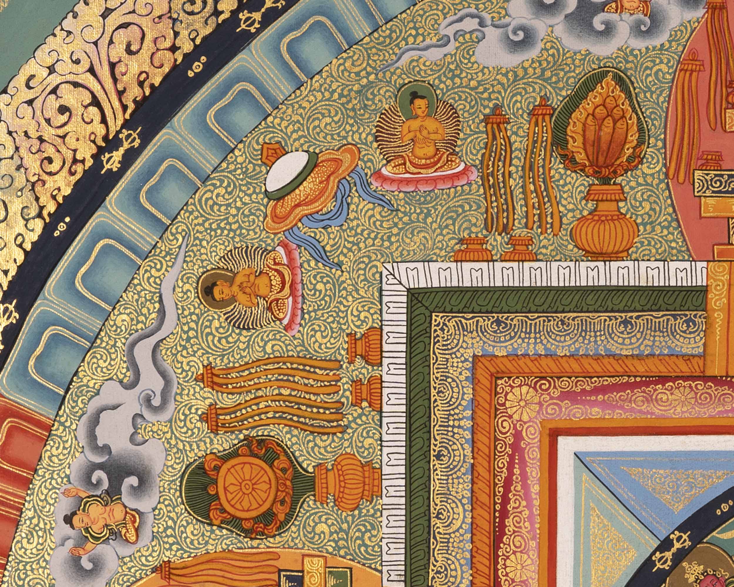 Amitayus Buddha Mandala Thangka | Long Life Granting Deity