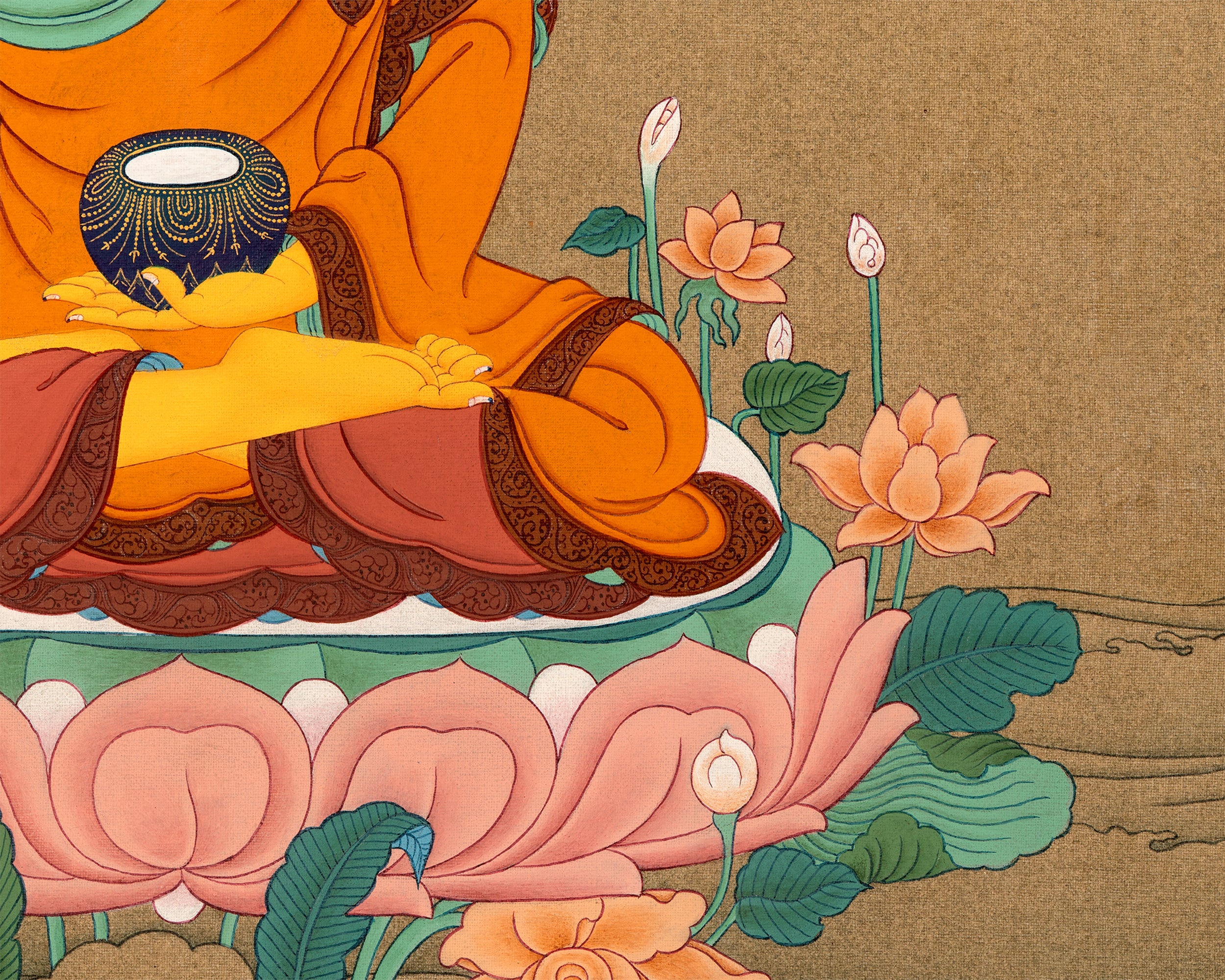 Buddha Shakyamuni Thangka | Tibetan Thangka Painting