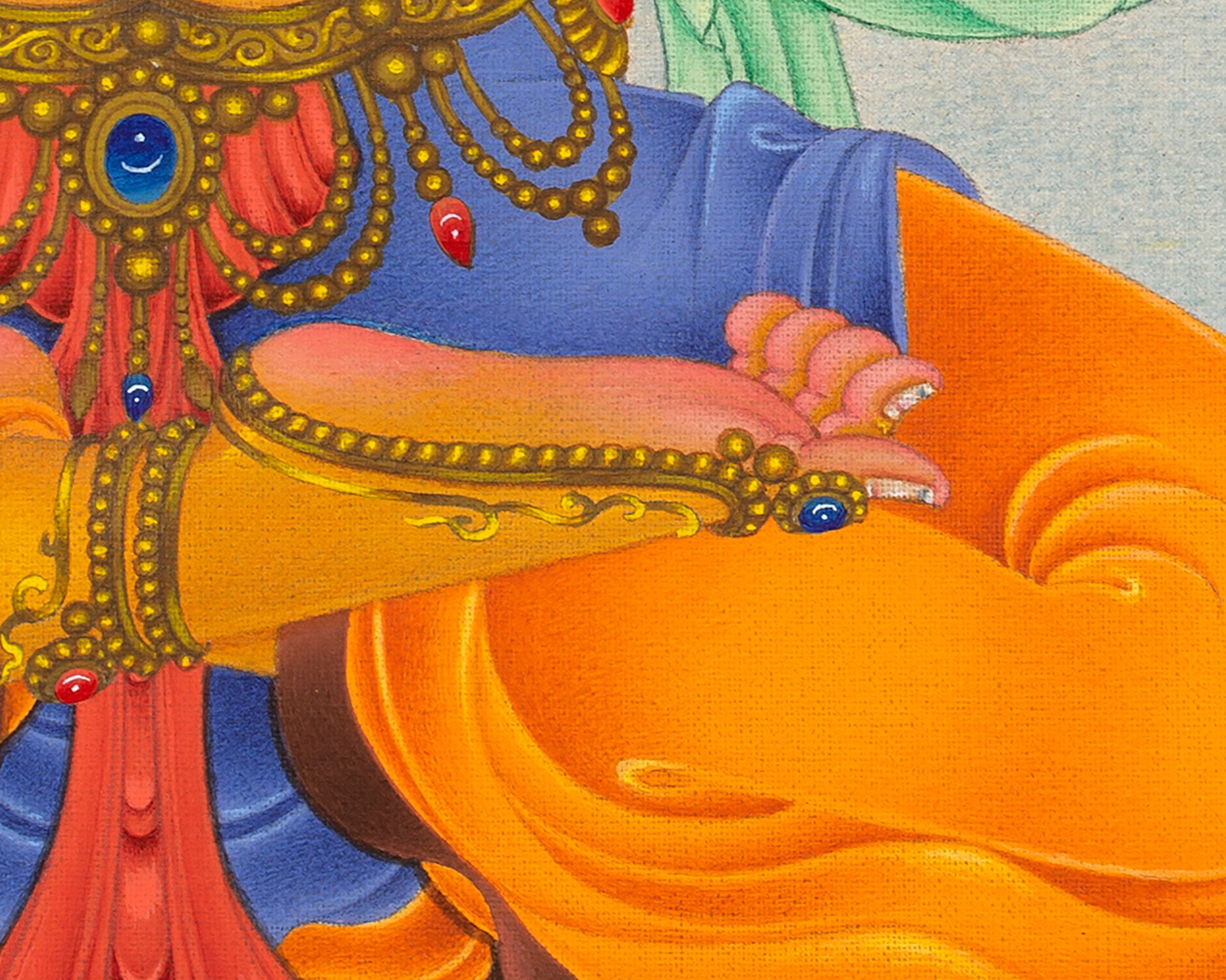 Manjushri Thangka | Hand Painted Buddhist Art