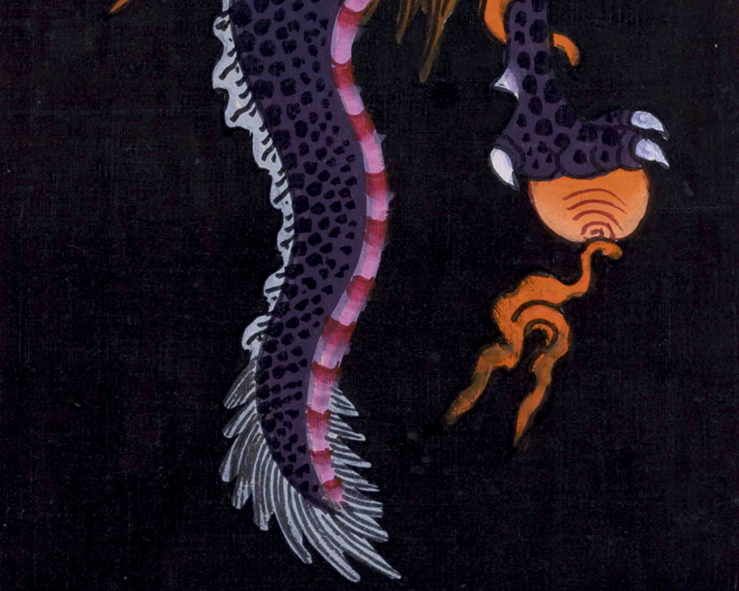 Dragon Painting Thangka | Traditional Tibetan Style