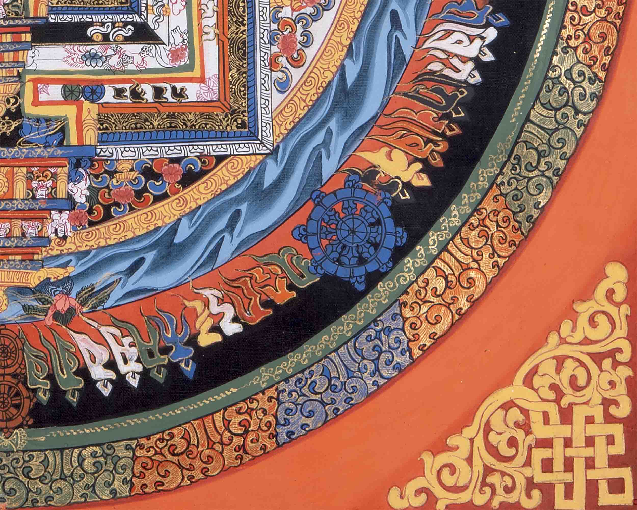 Kalachakra Mandala With Brocade | Wall Decoration (Inactive Product)