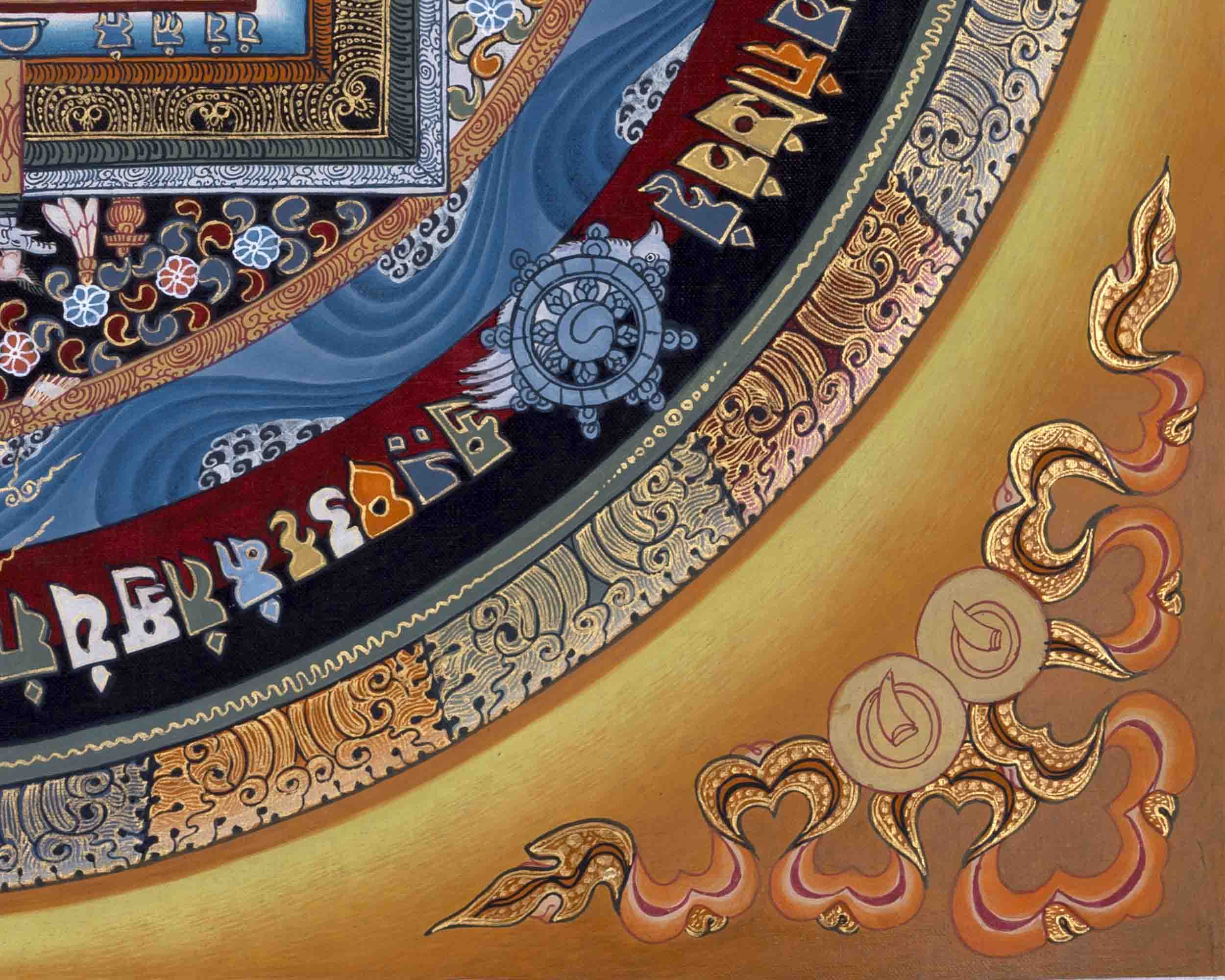 Kalachakra Mandala Thangka | Traditional Tibetan Artwork | Wall Decors