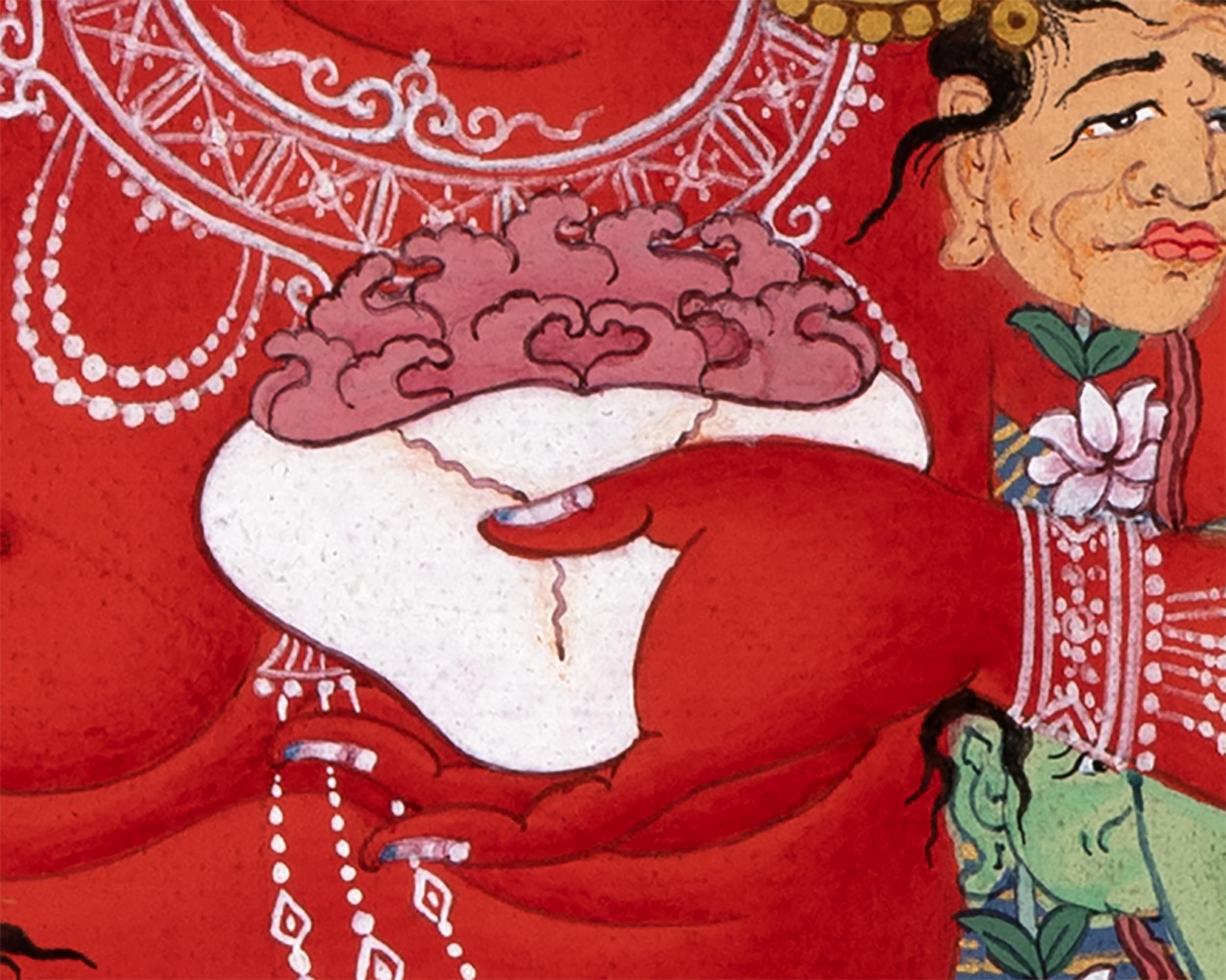 Dorje Phagmo, Vajravarahi Mandala Thangka with Four Dakini, Karma Kagyu Tradition