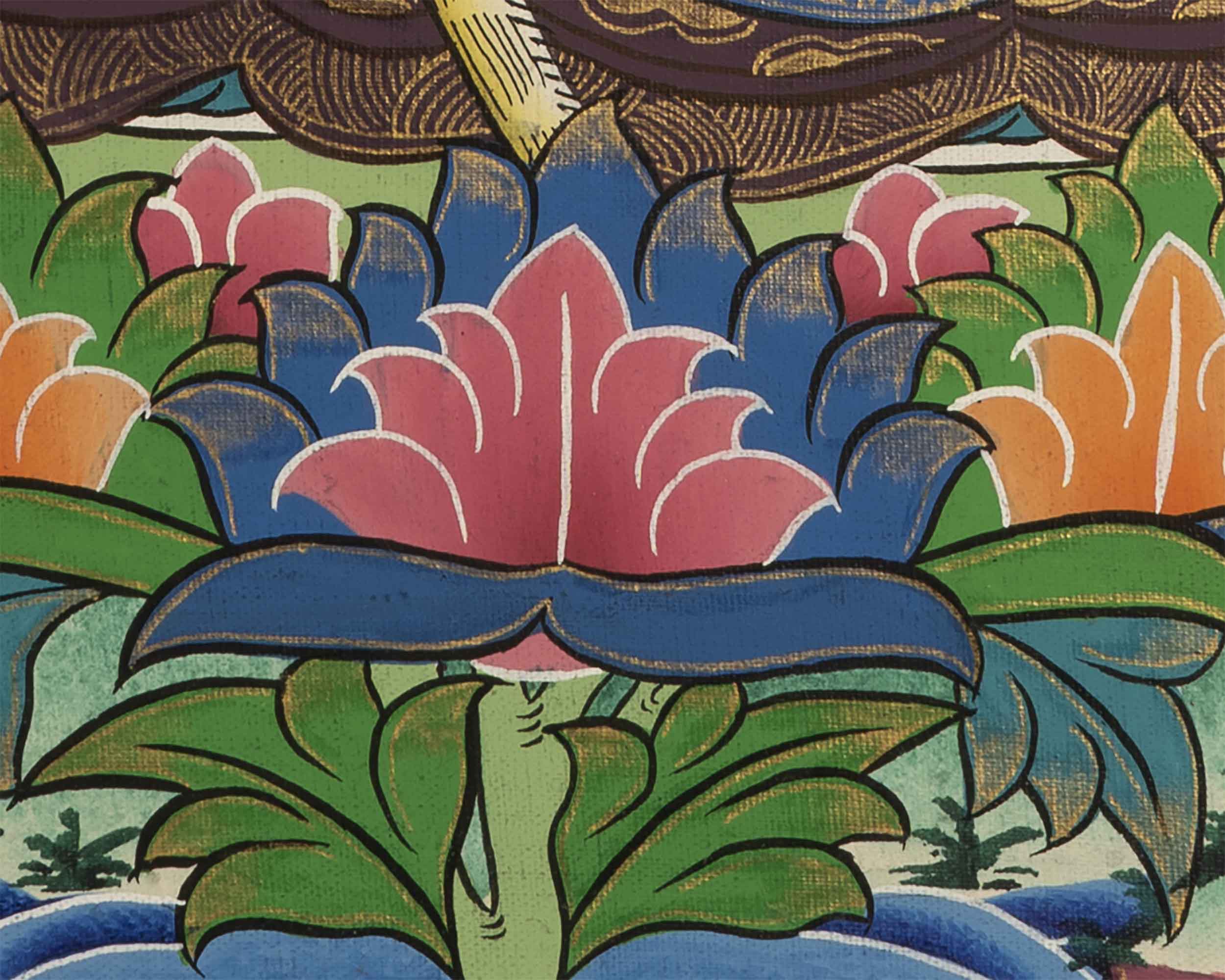 Guru Rinpoche Thangka | Spiritual Wall Decor