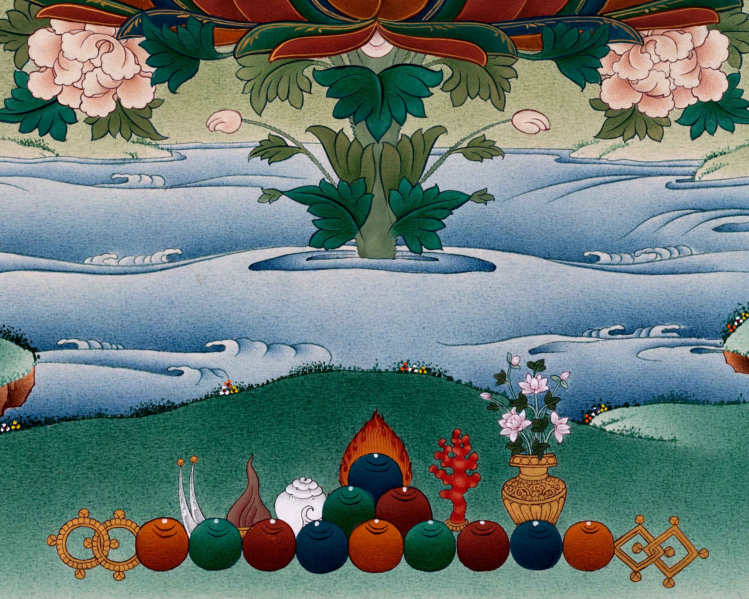 White Tara Goddess Thangka | Traditionally Hand Painted Buddhist Art