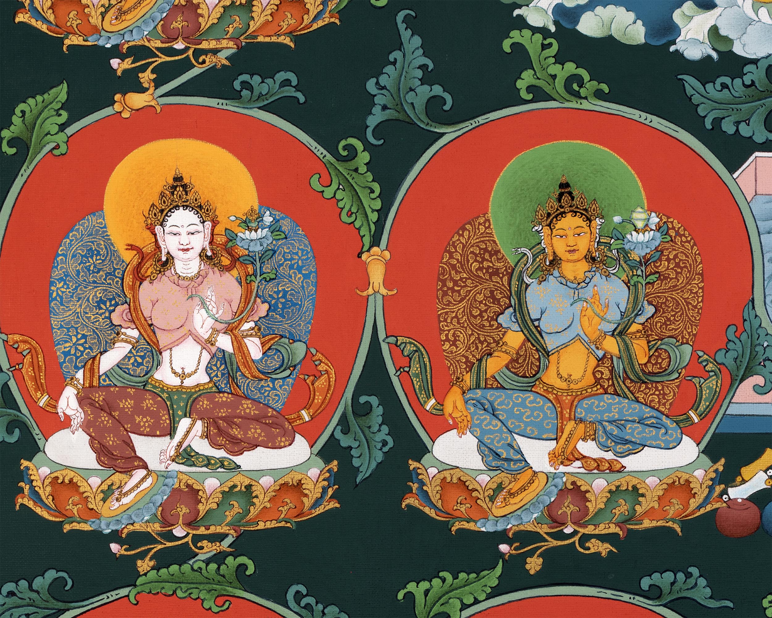 21 Taras | Hand painted Tibetan Thangka