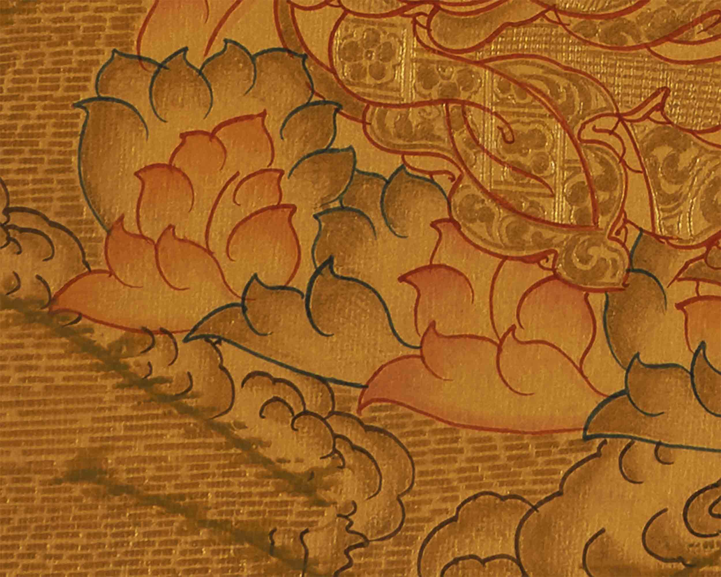 Guru Rinpoche Thangka | Wall Hanging Decor | Religious Art