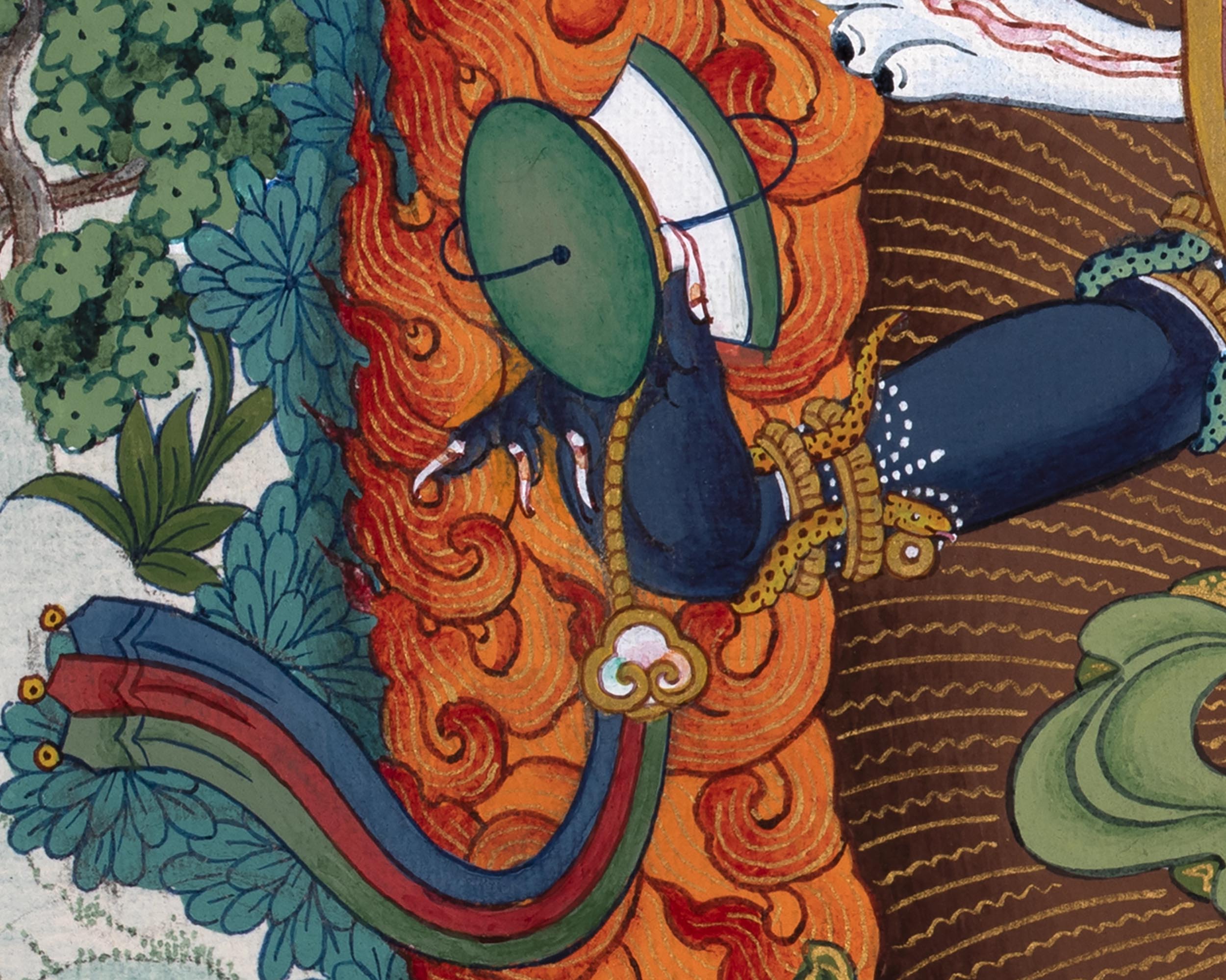 Mahakala Thangka | Six Armed Shangpa Kagyu Painting