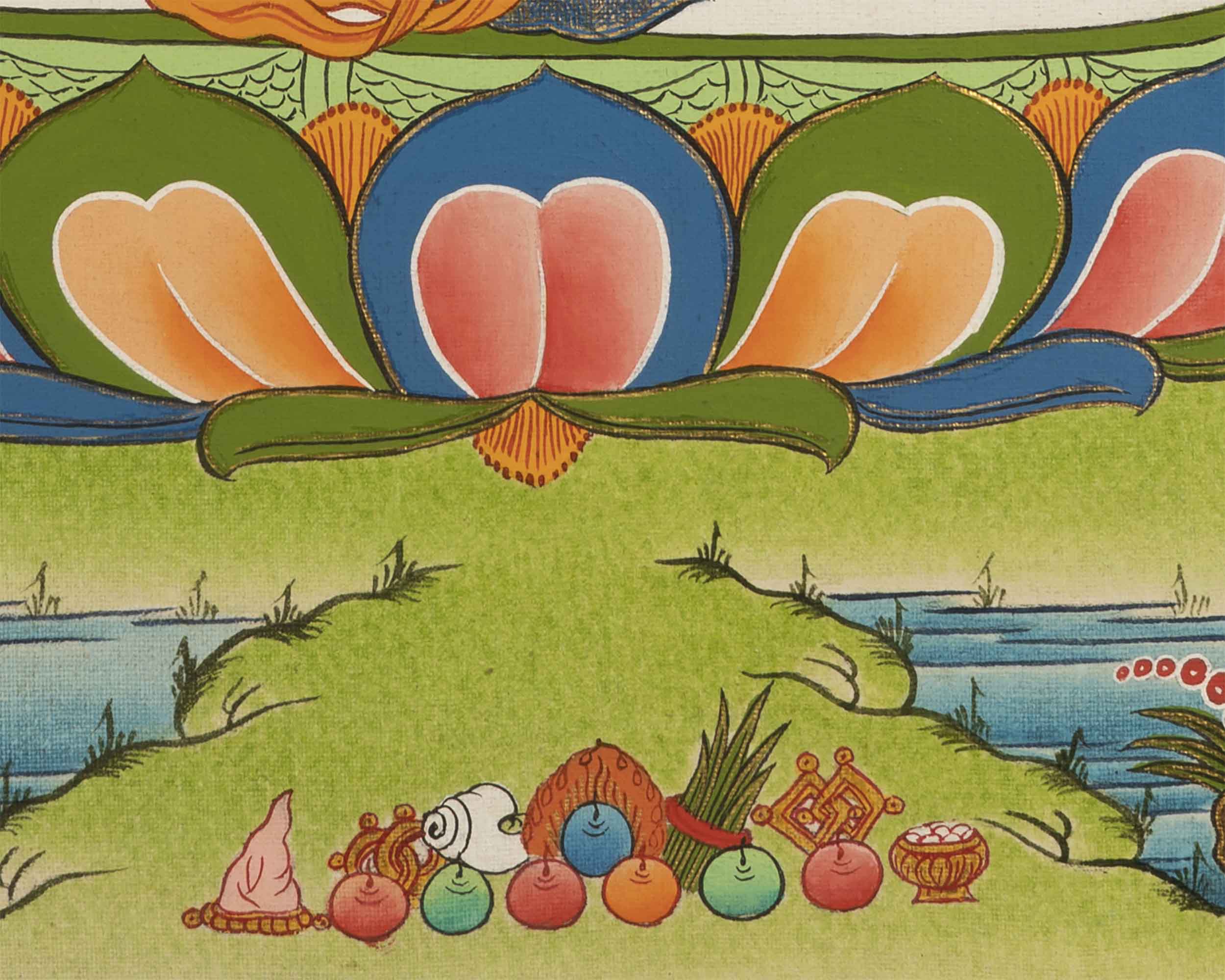 Handpainted White Tara | Tibetan Buddhist Art
