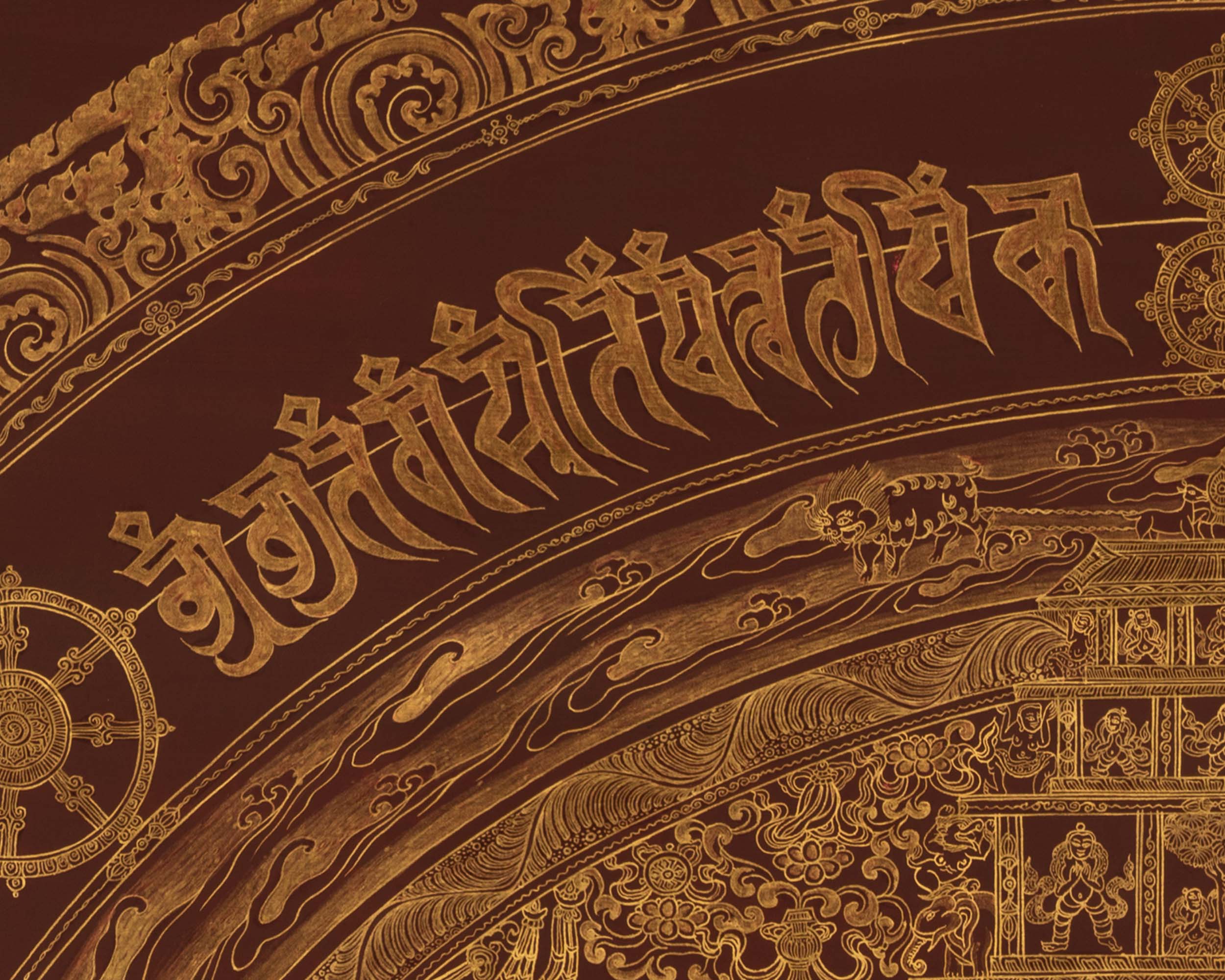 Gold Style Mandala | Buddhist Mandala Thangka