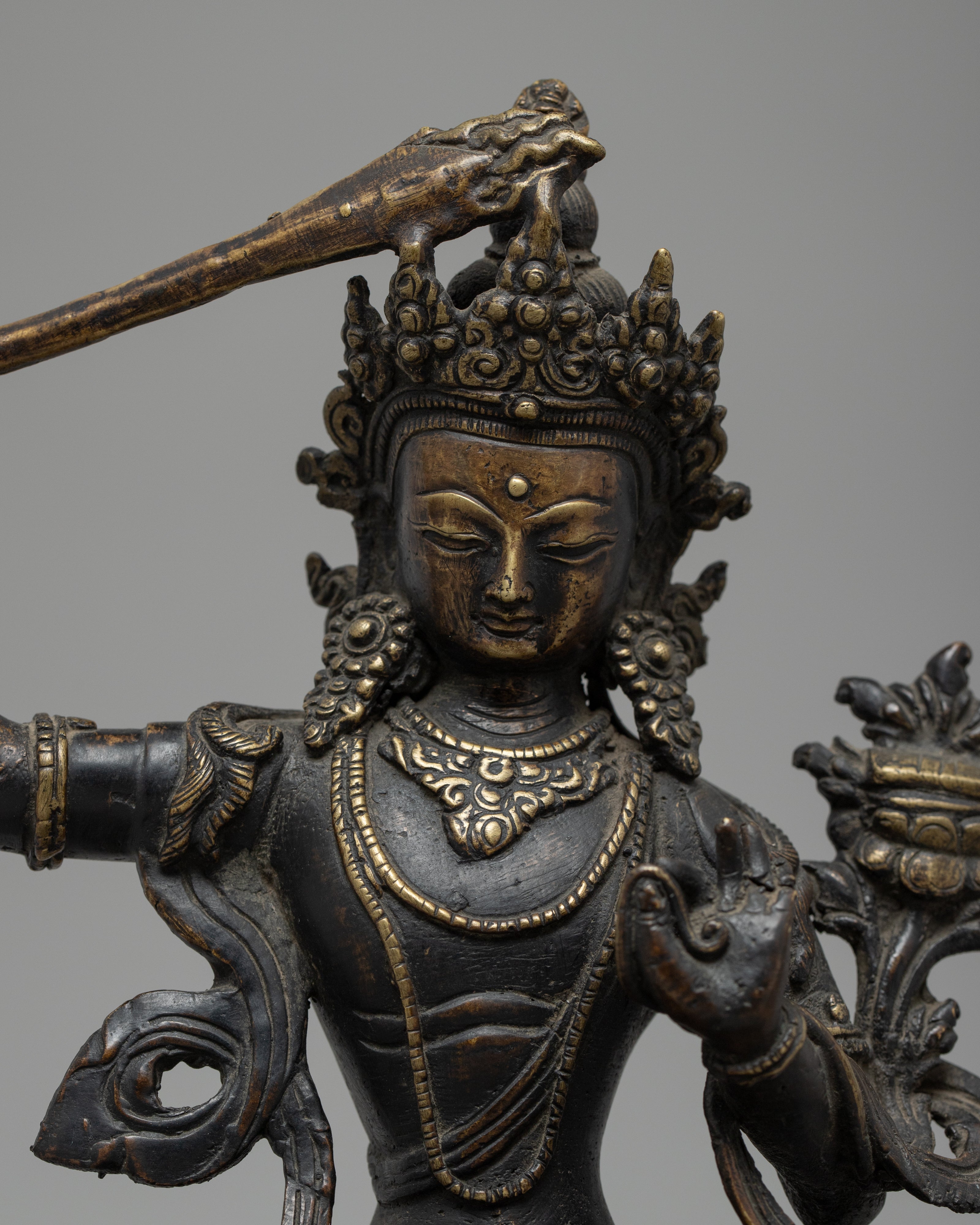 Manjushri Buddha Charm Statue | Religious Art